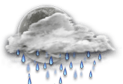 曇り 断続的に 雨の降る