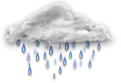 完全に曇り 断続的に 雨の降る