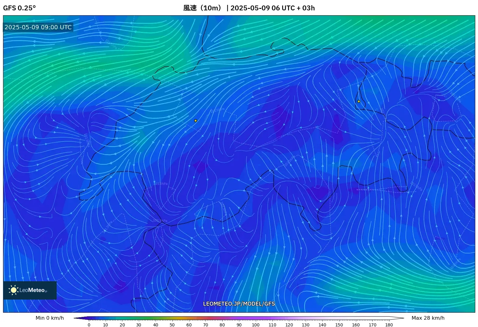 GFS - スイス, 風速(10m) GFS - スイス, 風速(10m)