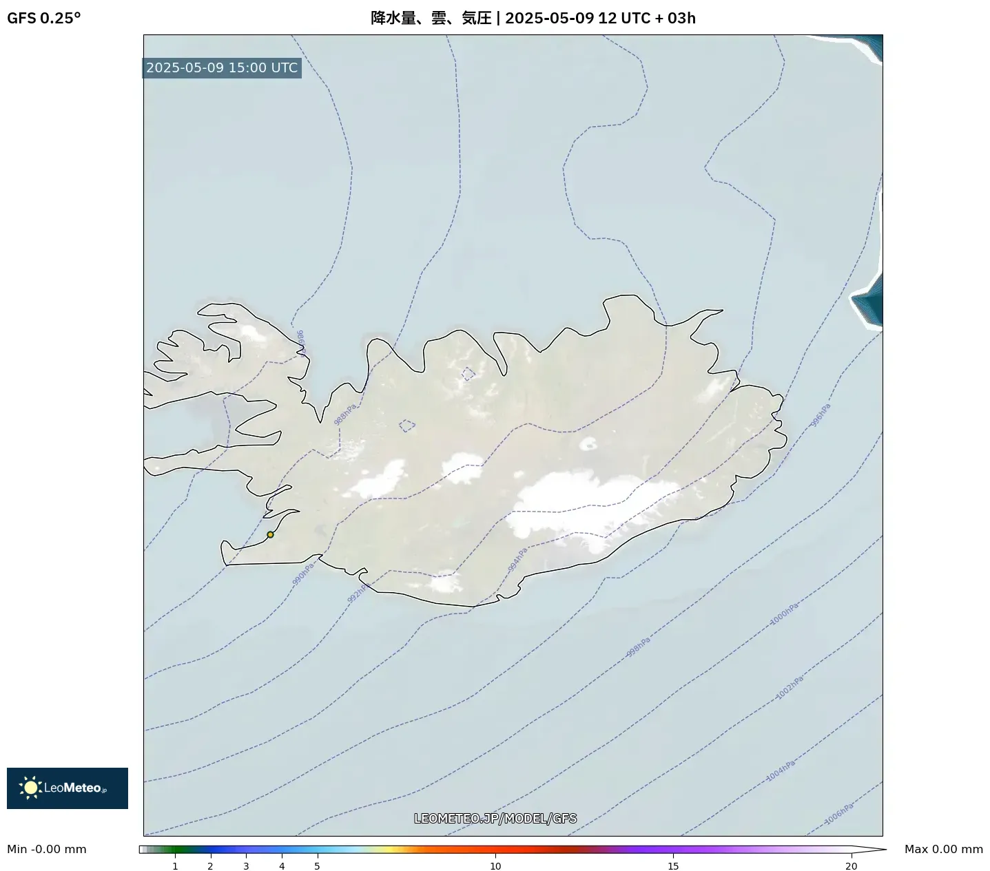 GFS - アルゼンチン, 降水量、雲、気圧 GFS - アルゼンチン, 降水量、雲、気圧