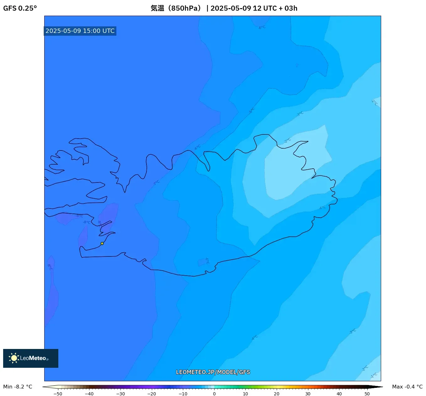 GFS - アルゼンチン, 気温(850hPa) GFS - アルゼンチン, 気温(850hPa)