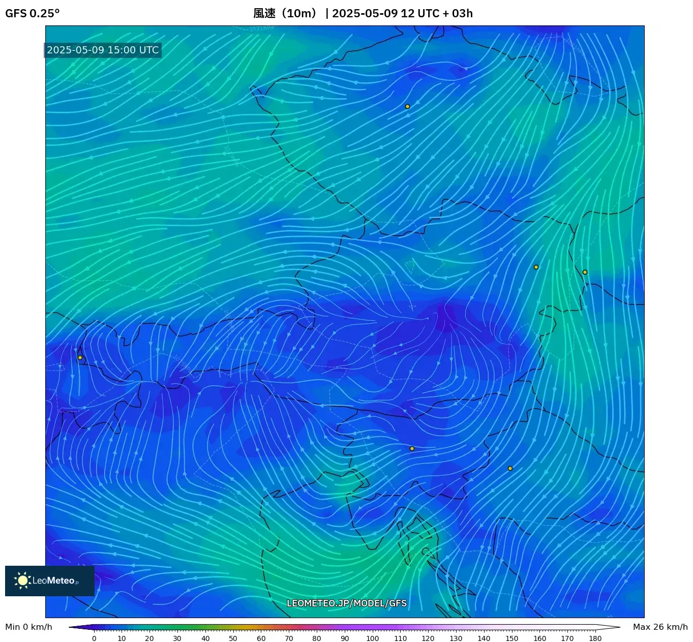 GFS - オーストリア, 風速(10m) GFS - オーストリア, 風速(10m)