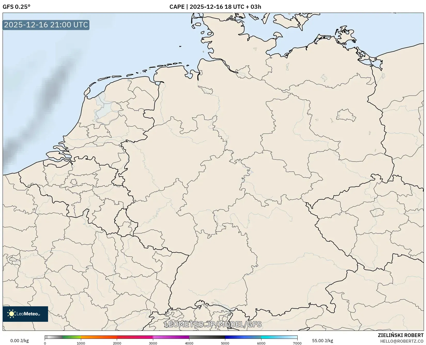GFS model - ドイツ, CAPE