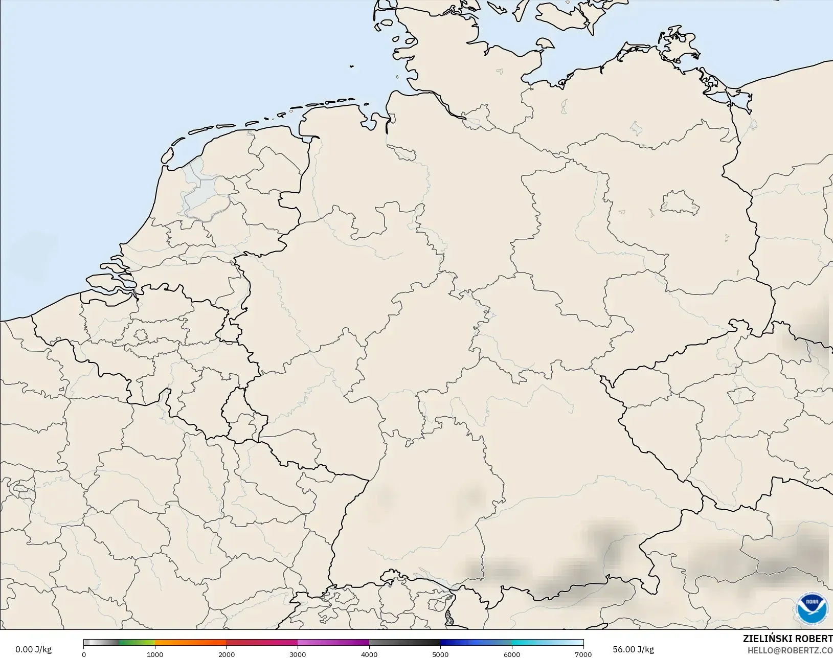 GFS モデル - ドイツ, CAPE