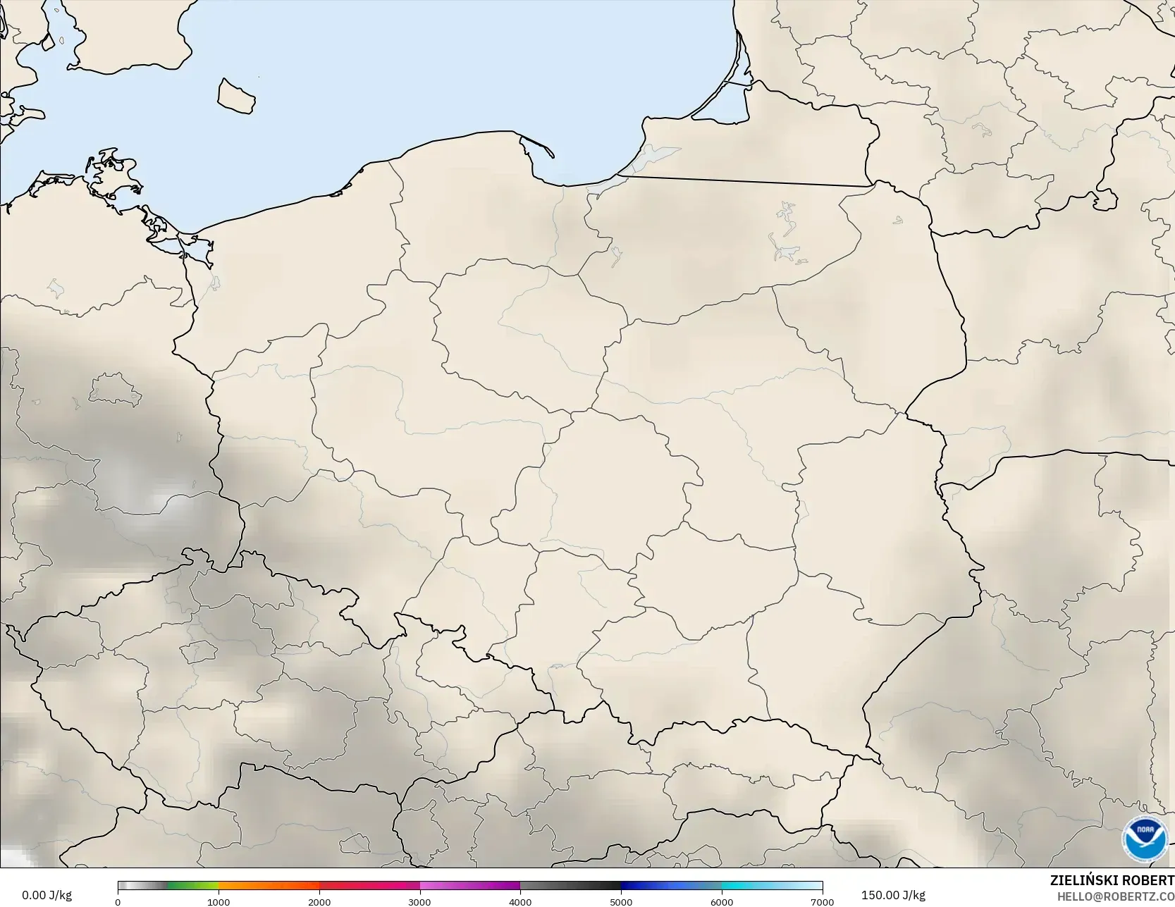 GFS モデル - ポーランド, CAPE