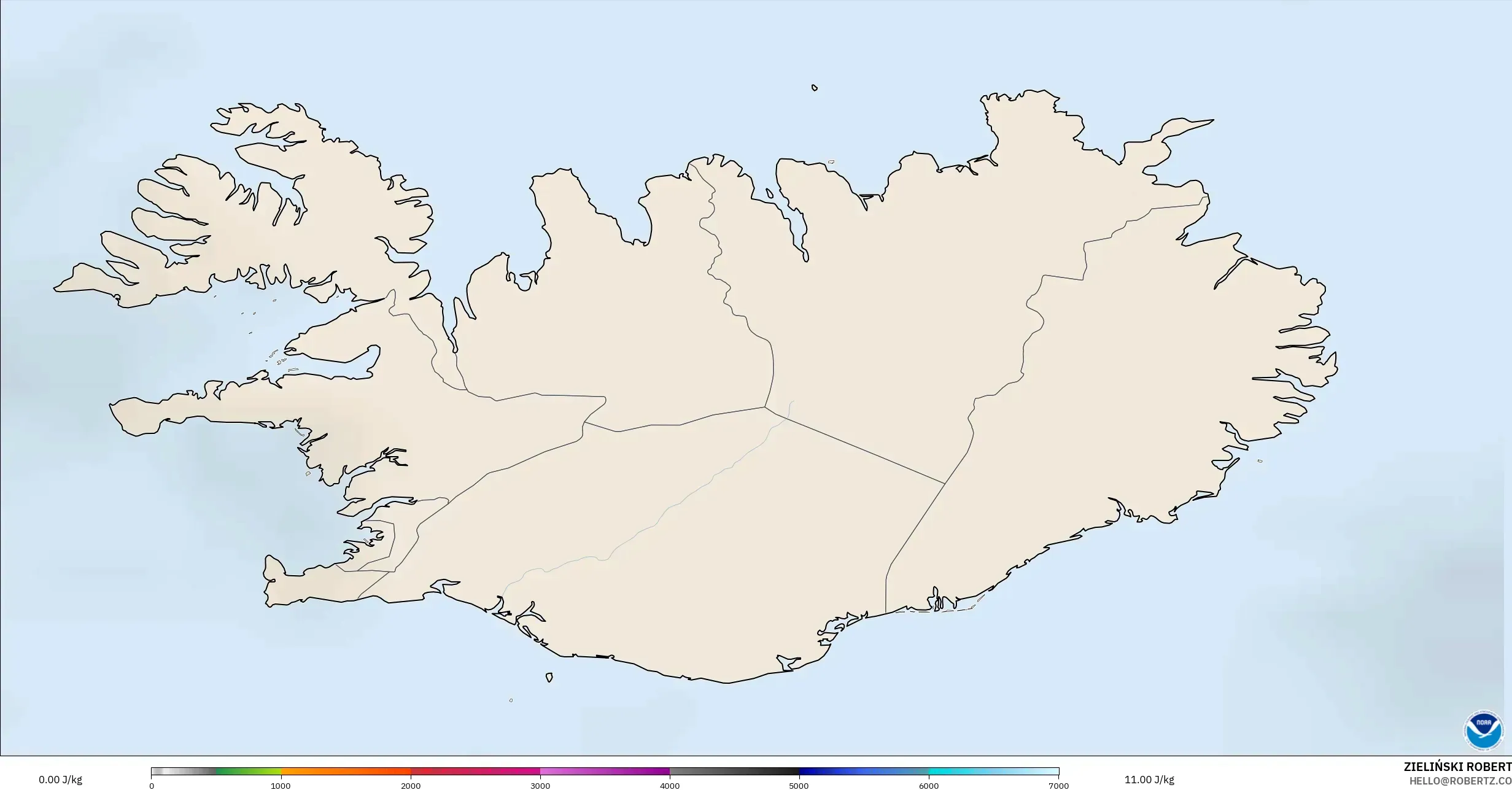 GFS モデル - アイスランド, CAPE