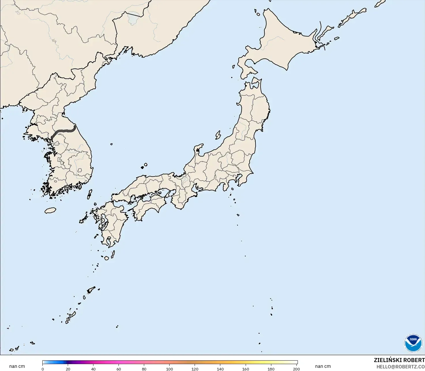 GFS モデル - 日本, 積雪深
