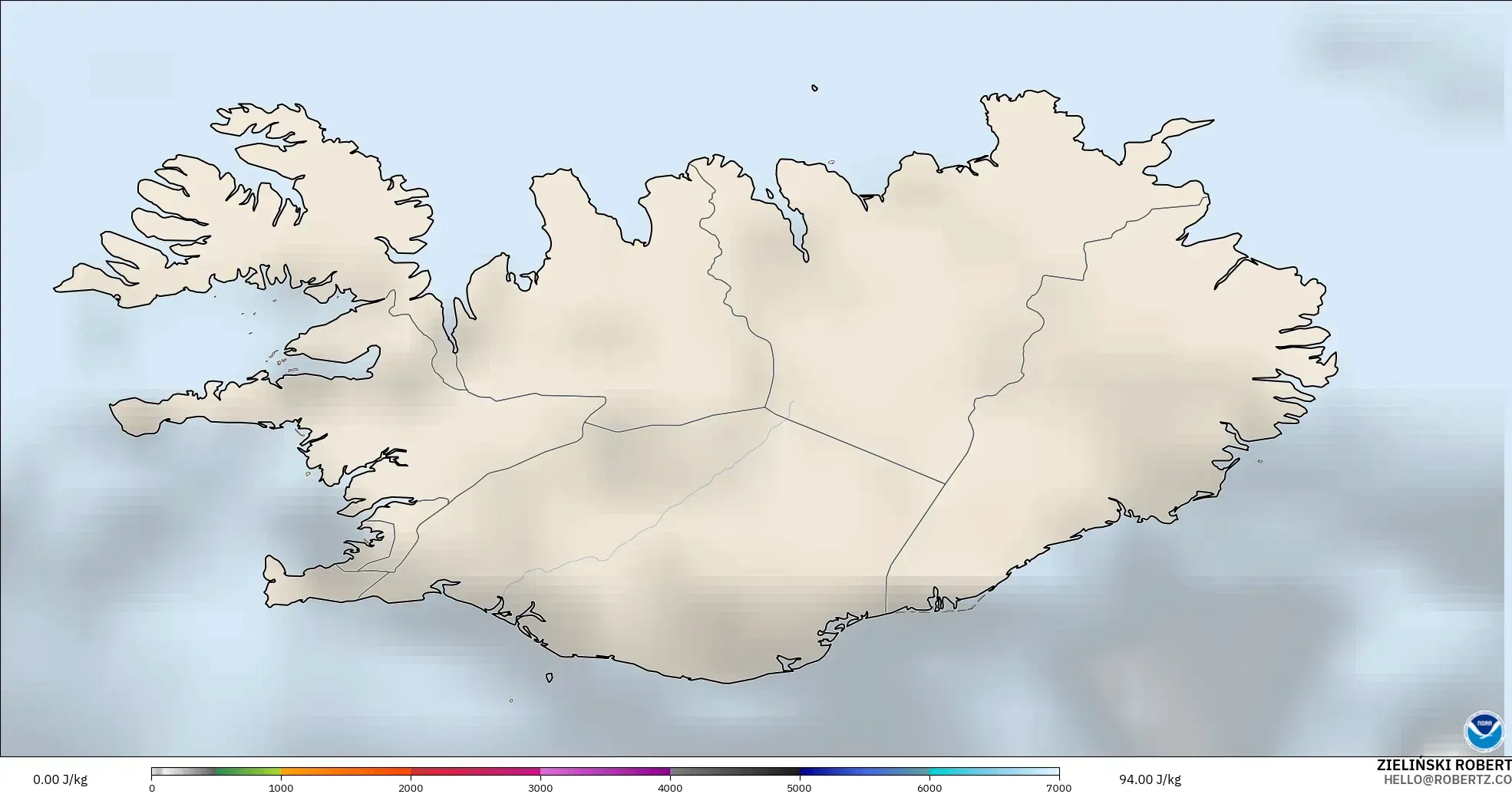 GFS モデル - アイスランド, CAPE