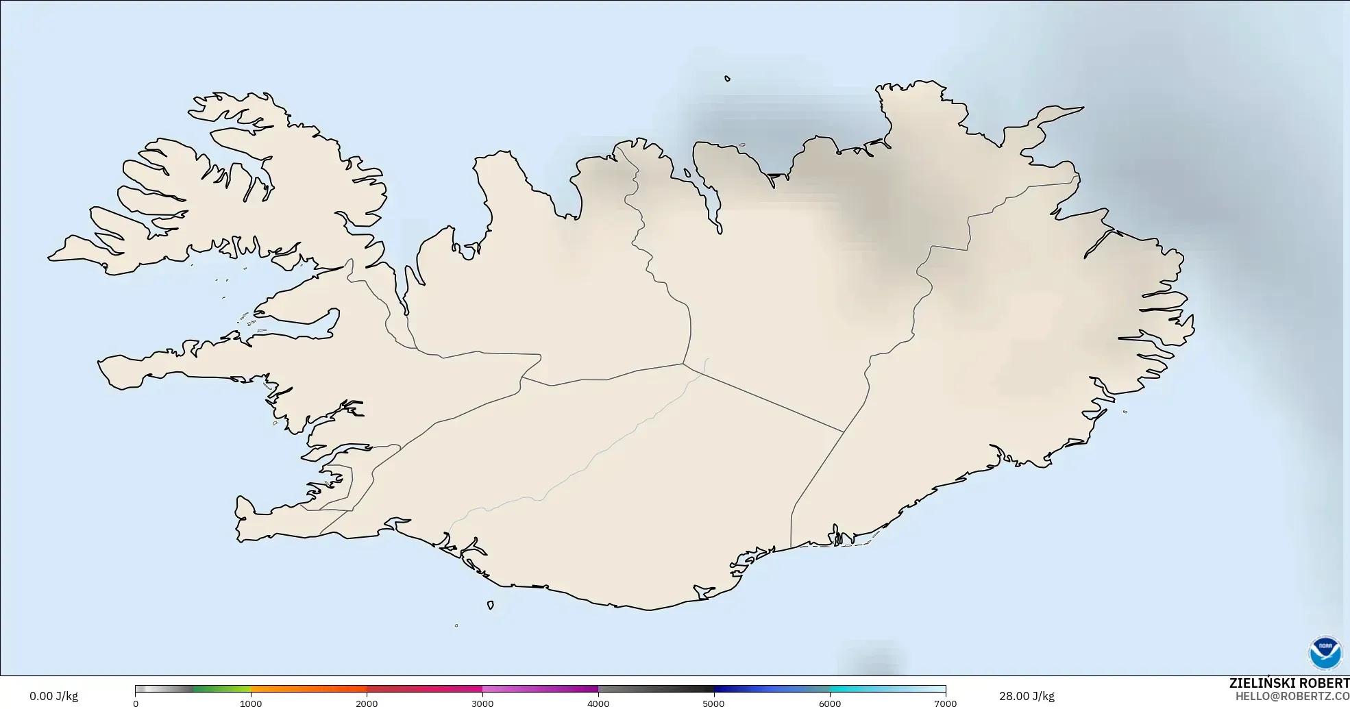 GFS モデル - アイスランド, CAPE