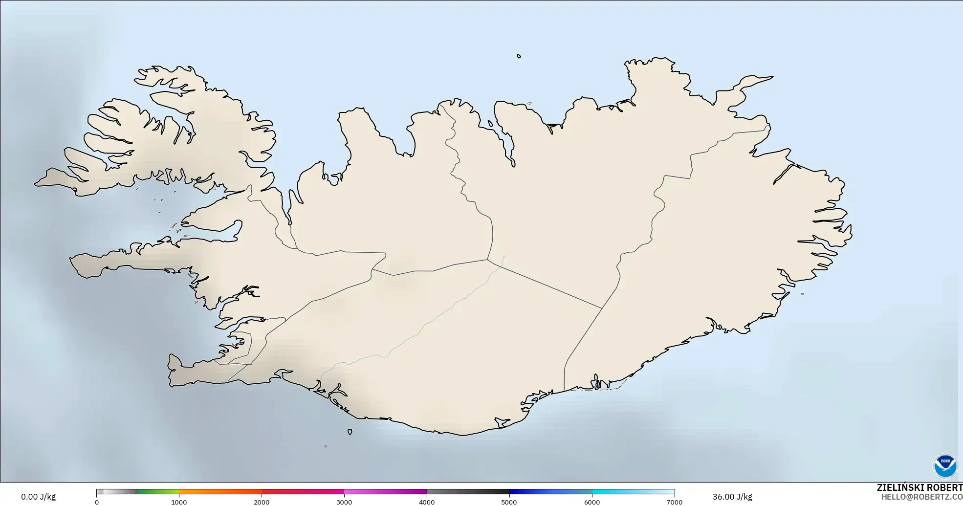 GFS モデル - アイスランド, CAPE