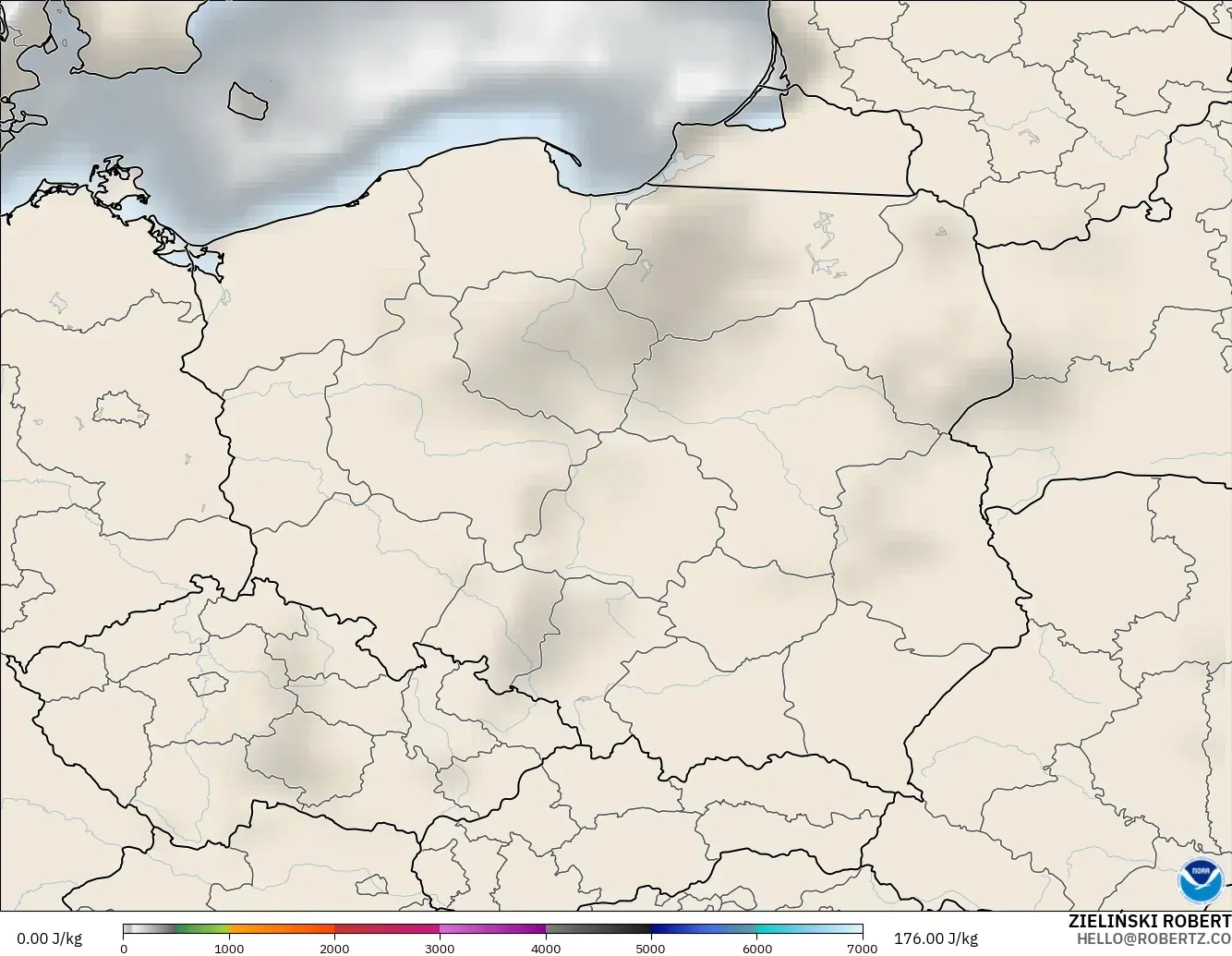 GFS モデル - ポーランド, CAPE