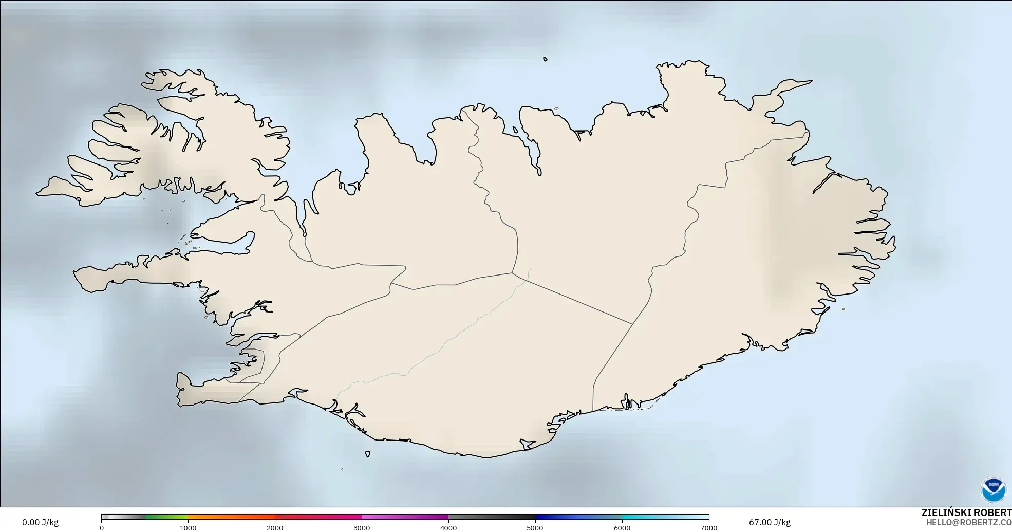 GFS モデル - アイスランド, CAPE