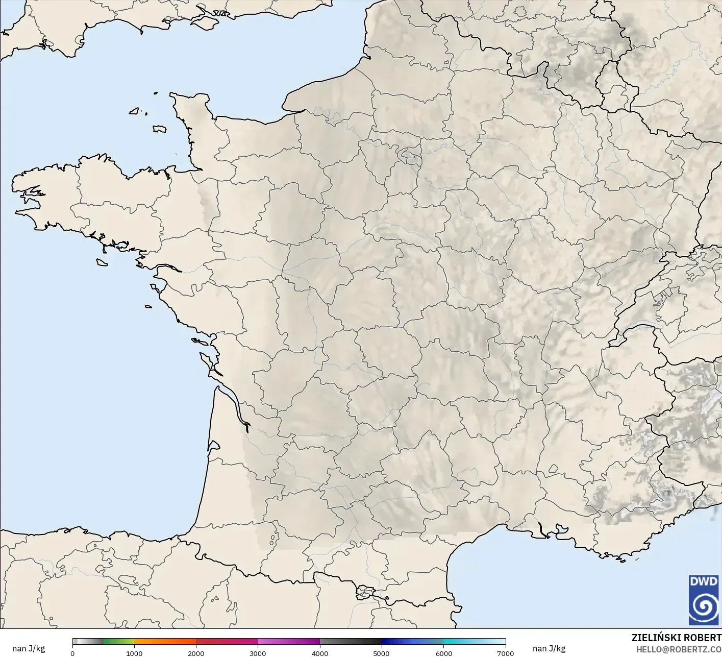ICON ドイツ 2 km モデル - フランス, CAPE