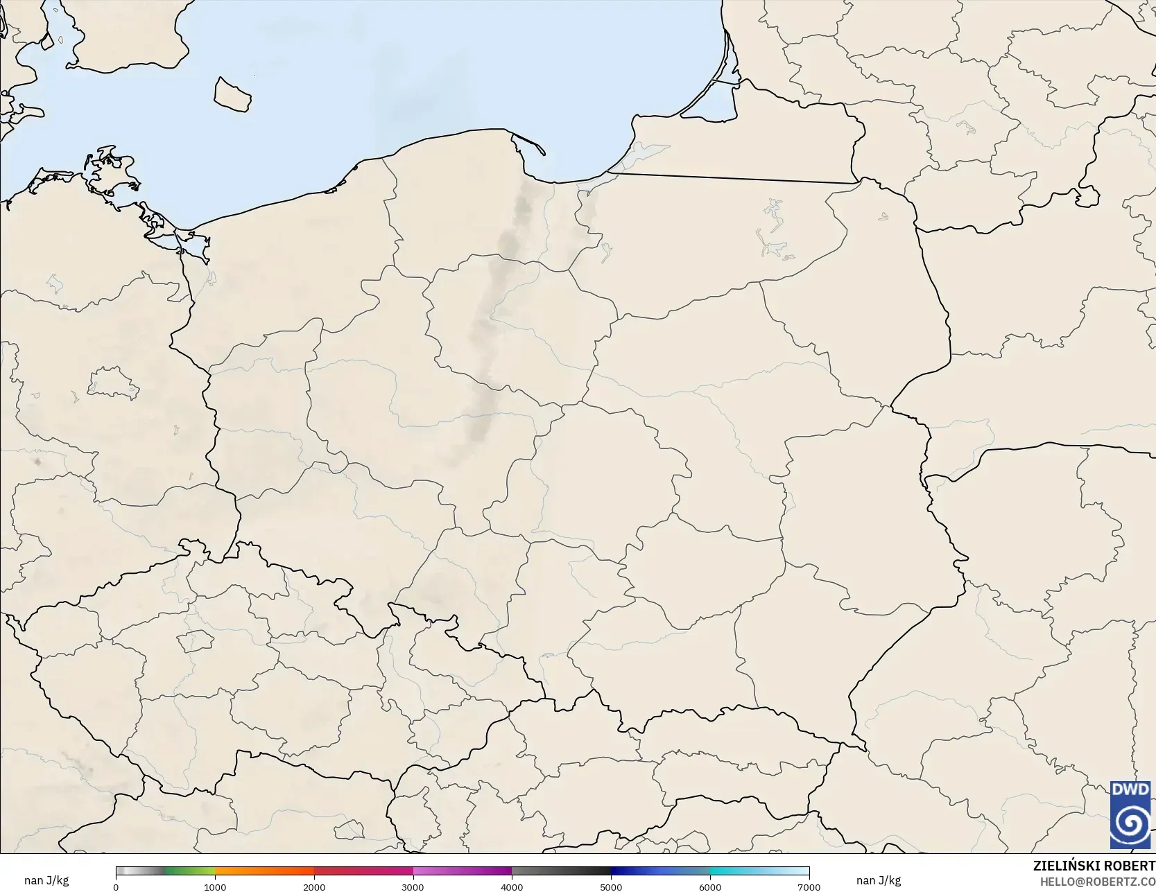 ICON ドイツ 2 km モデル - ポーランド, CAPE