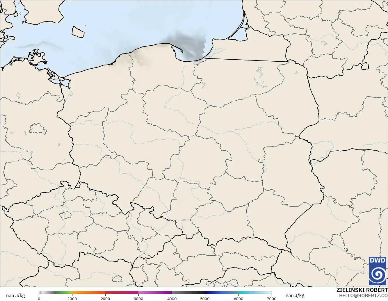 ICON ドイツ 2 km モデル - ポーランド, CAPE