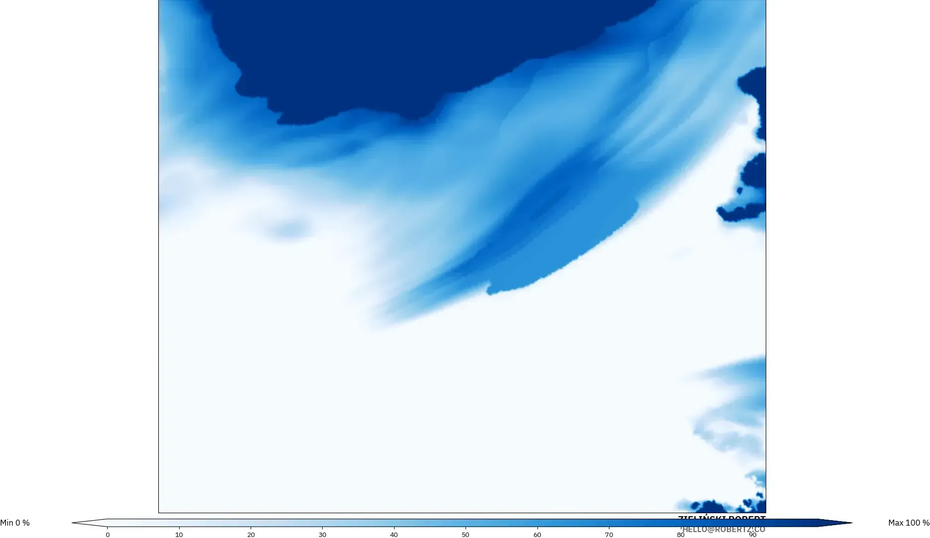 ICON ポーランド 2 km モデル - ポーランド, Mid Cloud Cover