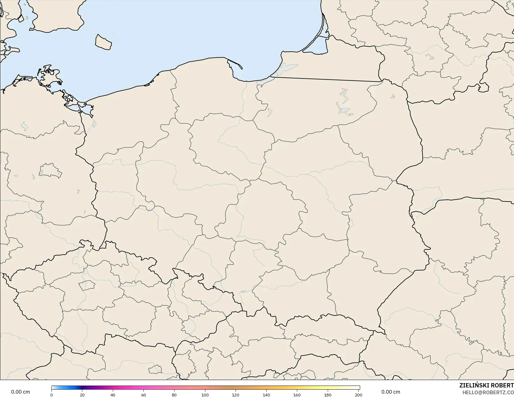 ICON ポーランド 2 km モデル - ポーランド, 積雪深