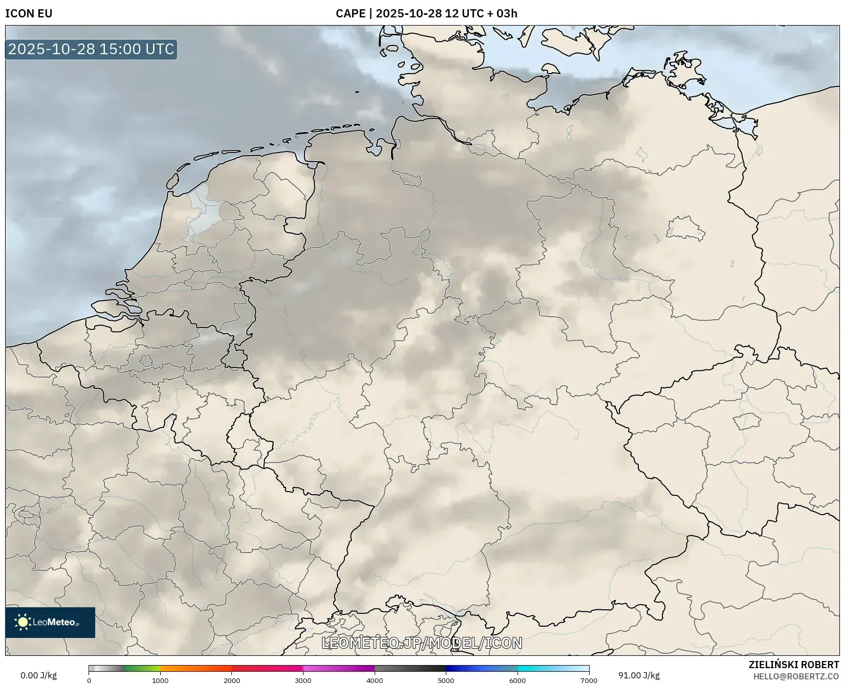 ICON model - ドイツ, CAPE ICON model - ドイツ, CAPE
