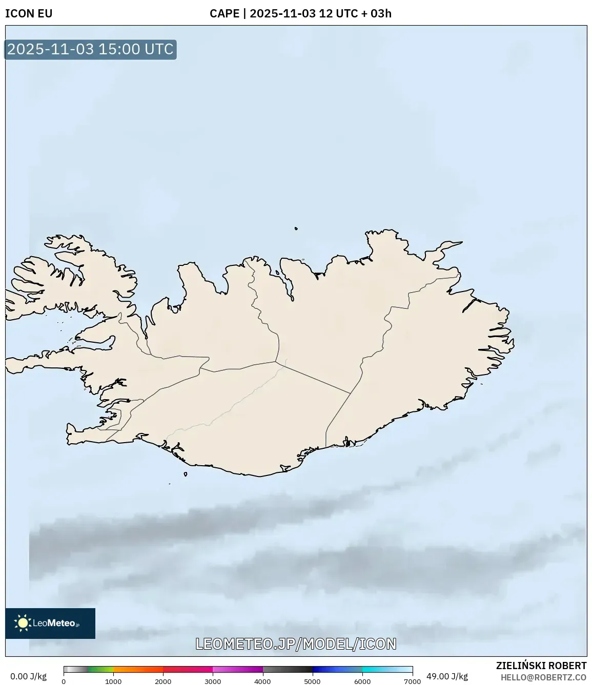 ICON model - アイスランド, CAPE