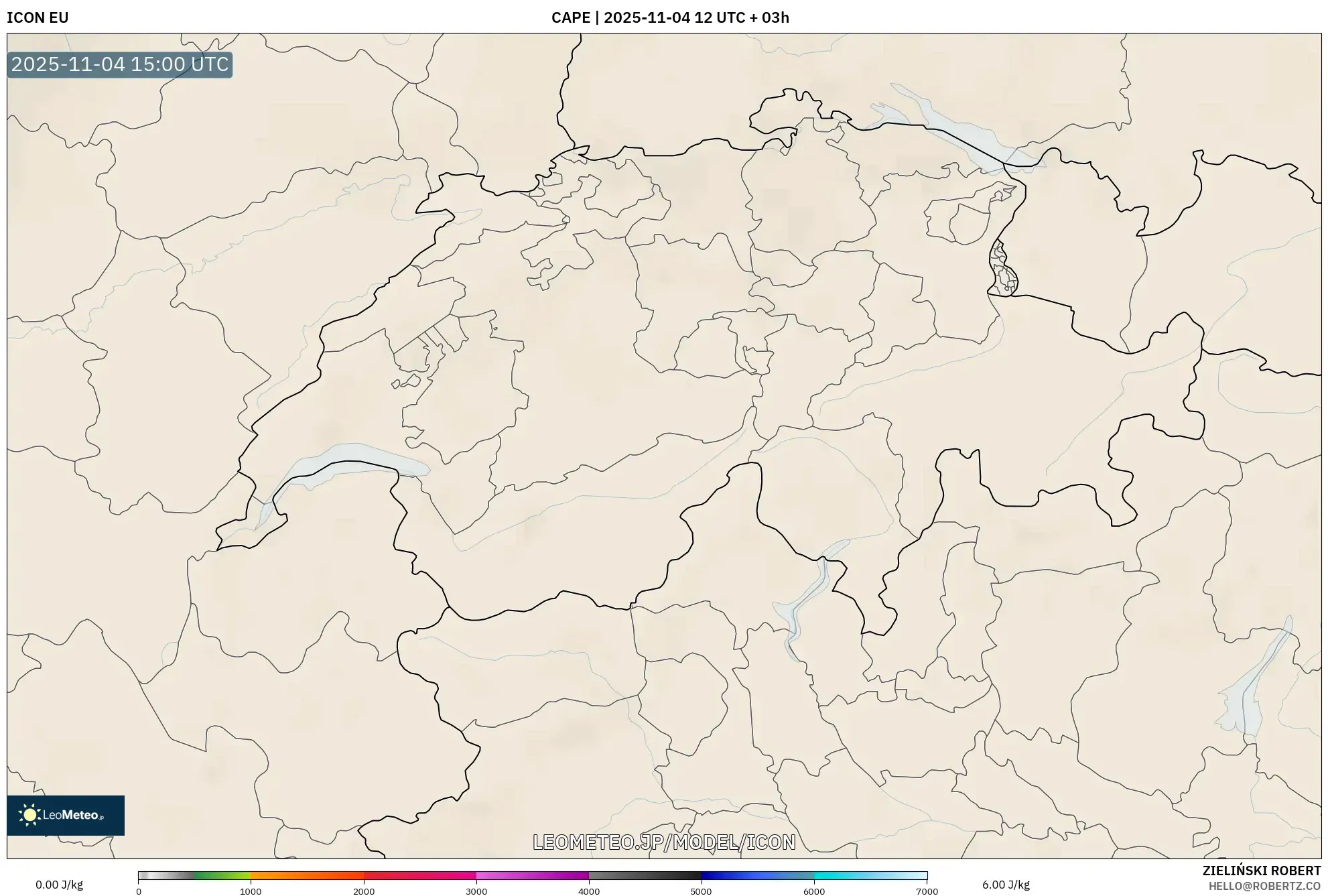 ICON model - スイス, CAPE