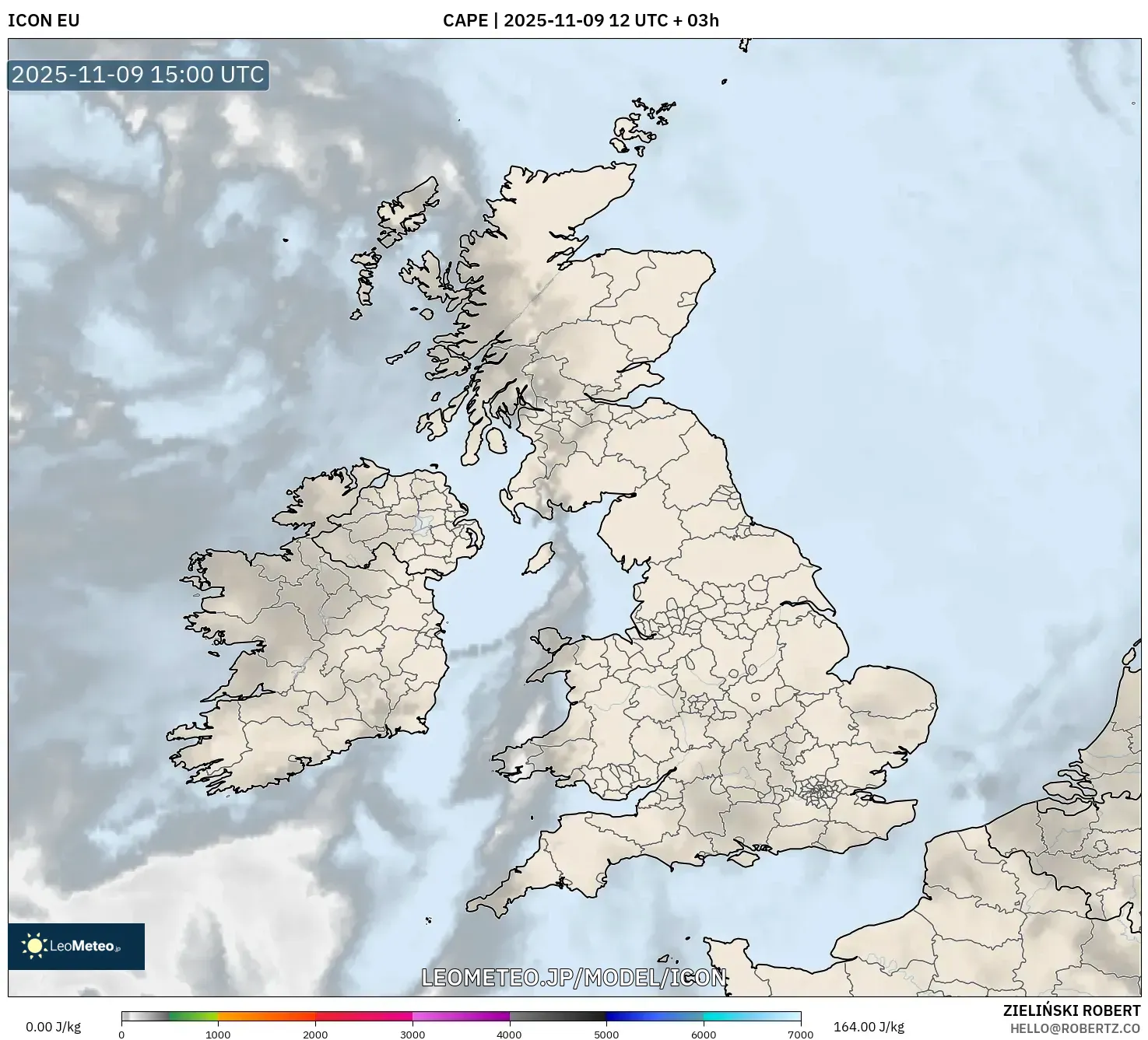 ICON model - イギリス, CAPE