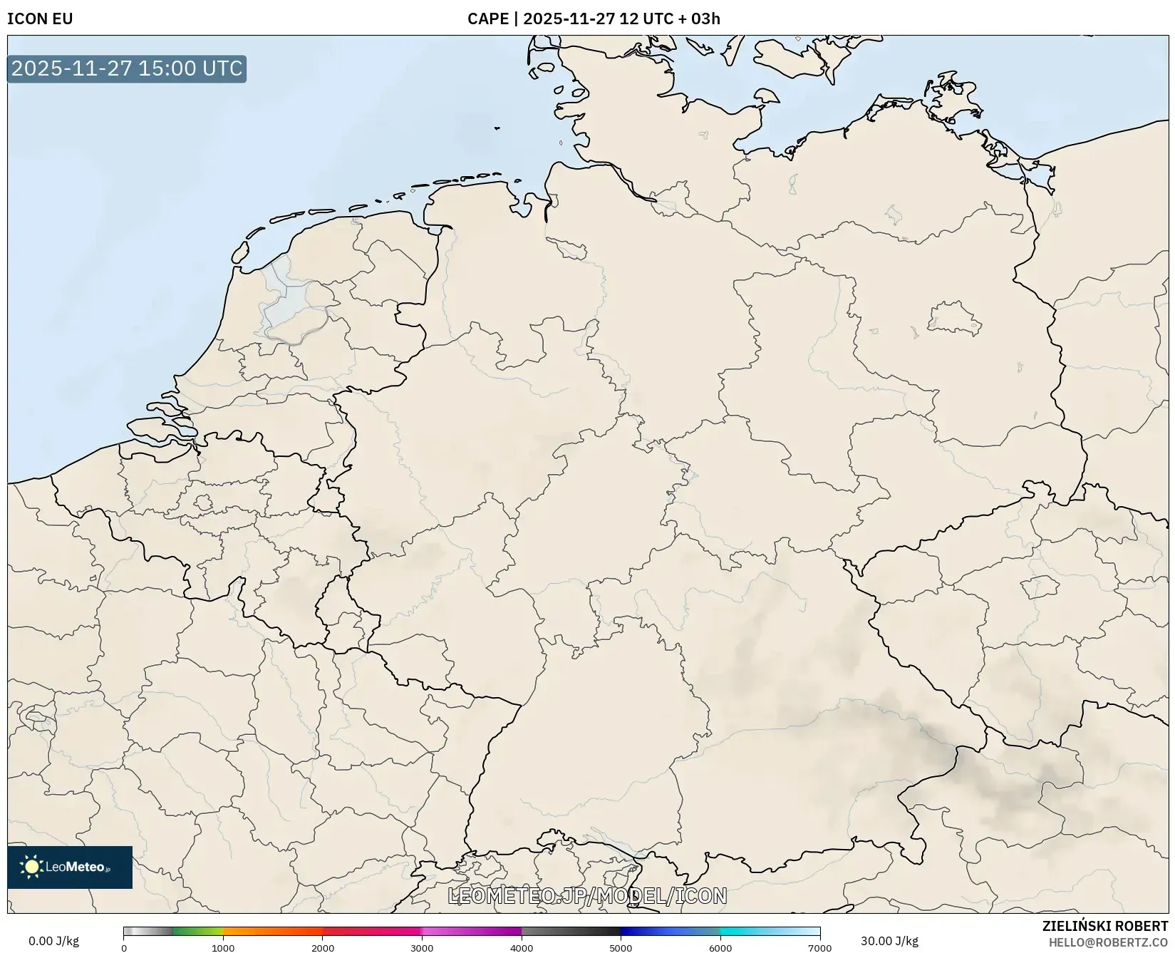 ICON model - ドイツ, CAPE
