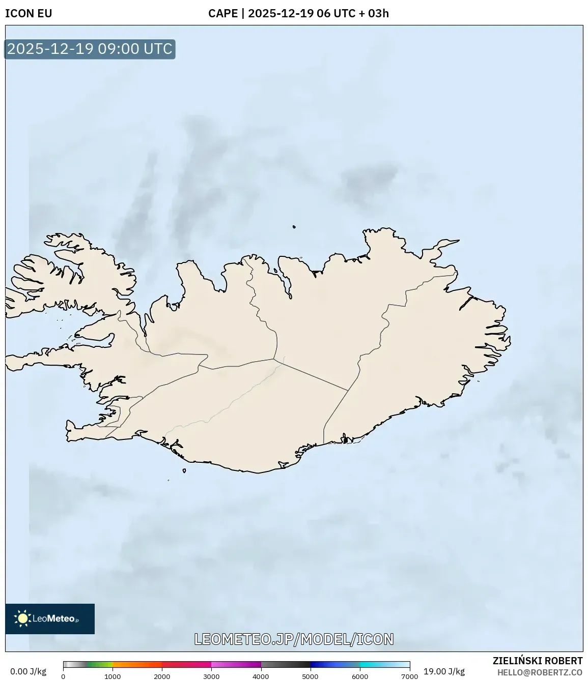 ICON model - アイスランド, CAPE