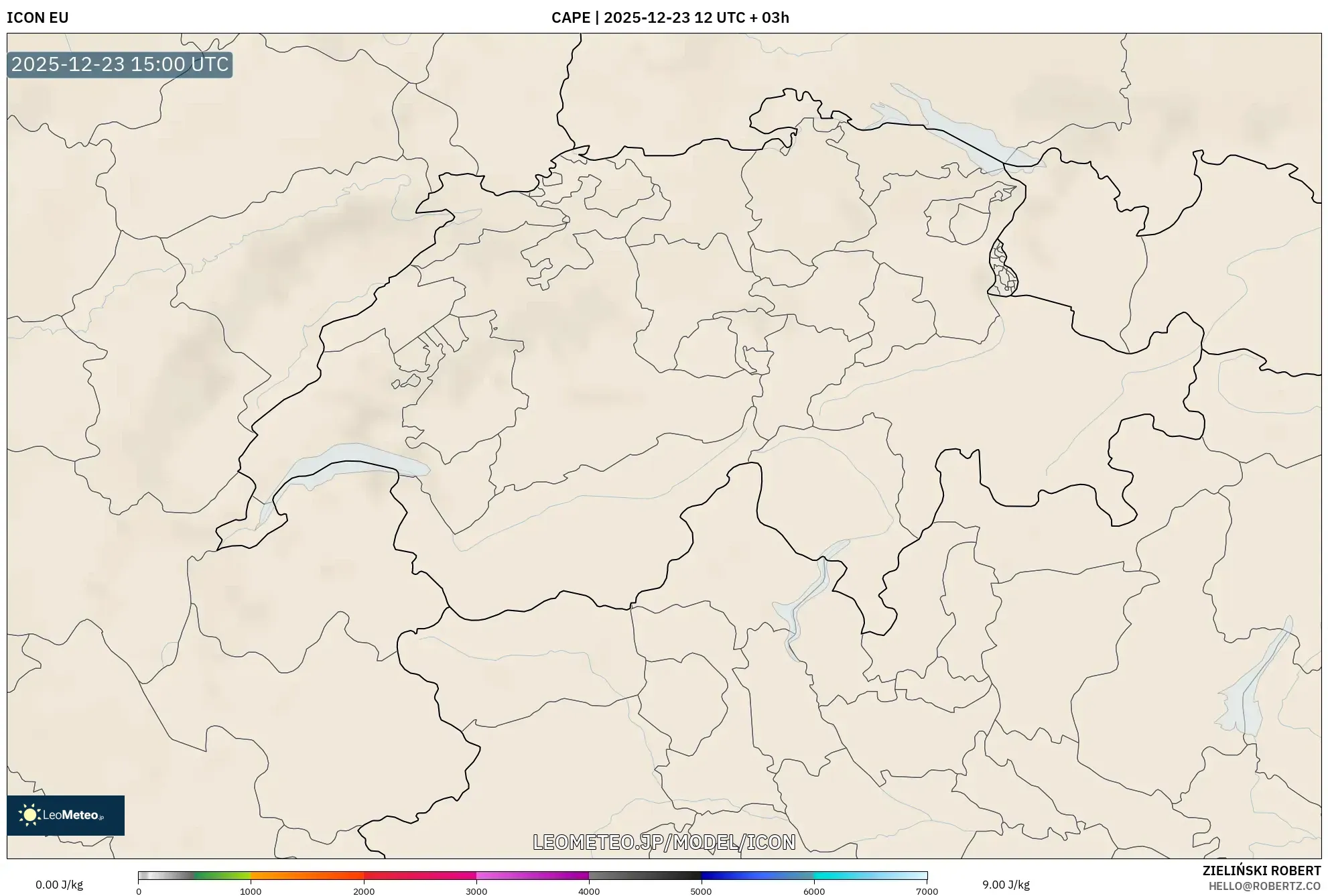 ICON model - スイス, CAPE