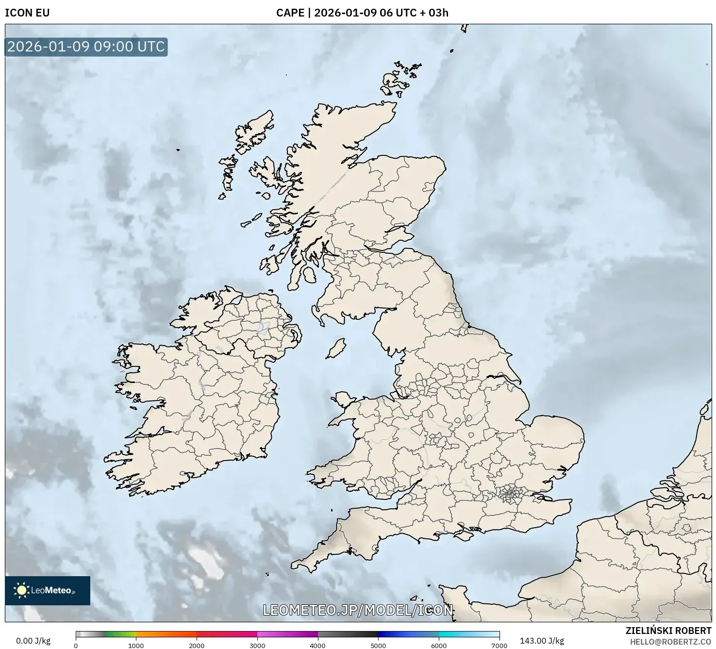 ICON model - イギリス, CAPE
