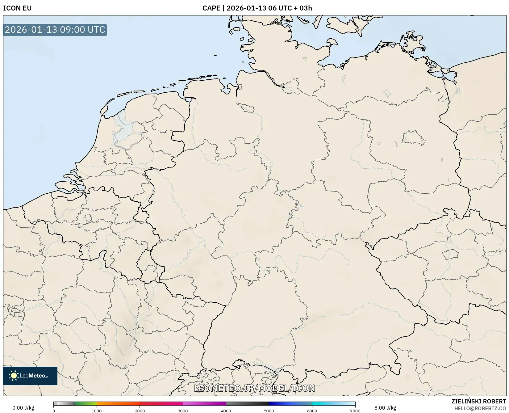 ICON model - ドイツ, CAPE