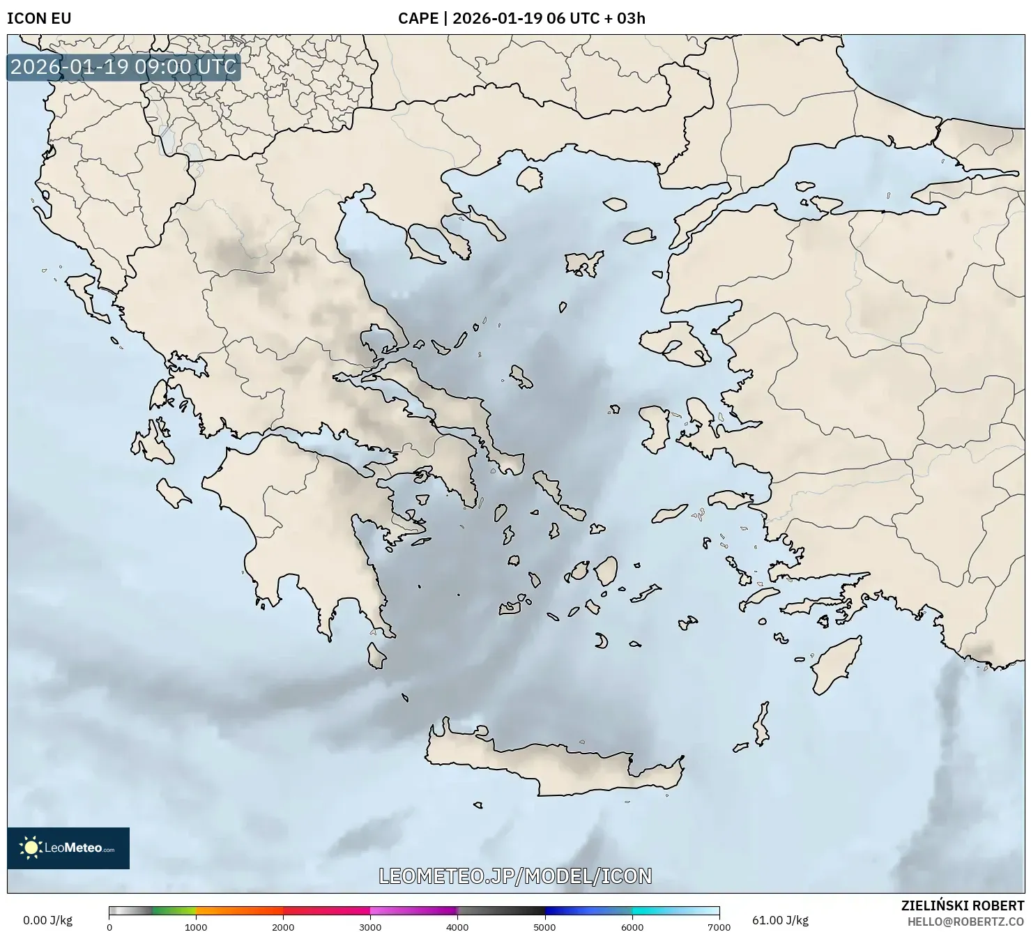 ICON model - ギリシャ, CAPE