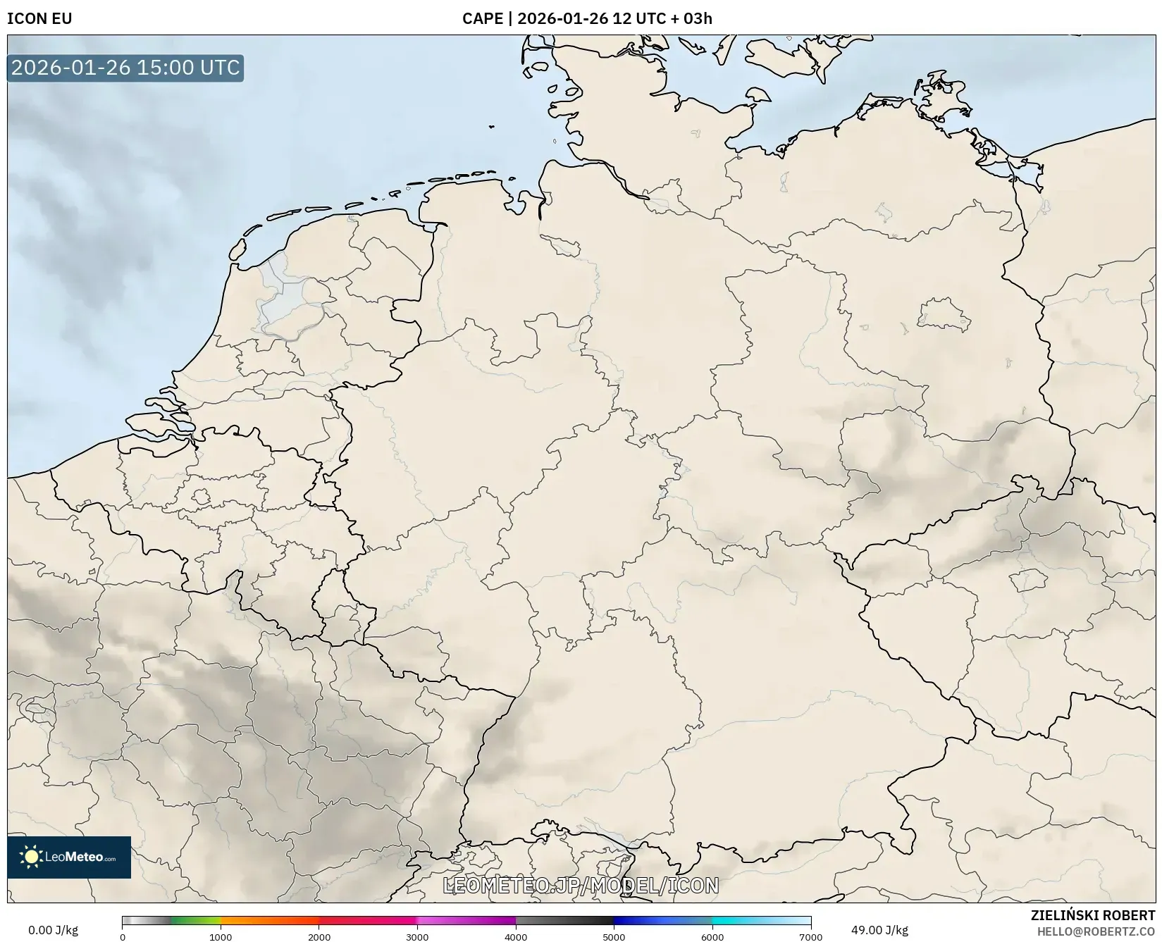 ICON model - ドイツ, CAPE