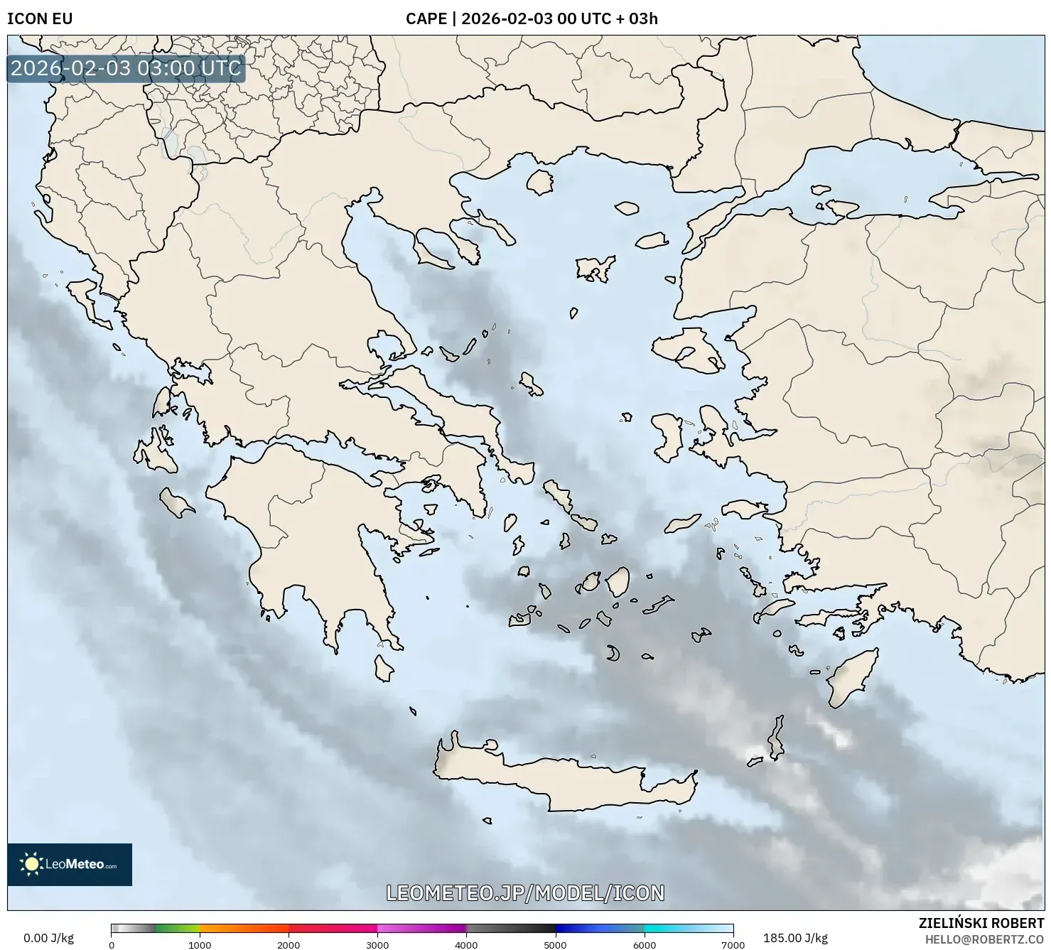 ICON model - ギリシャ, CAPE