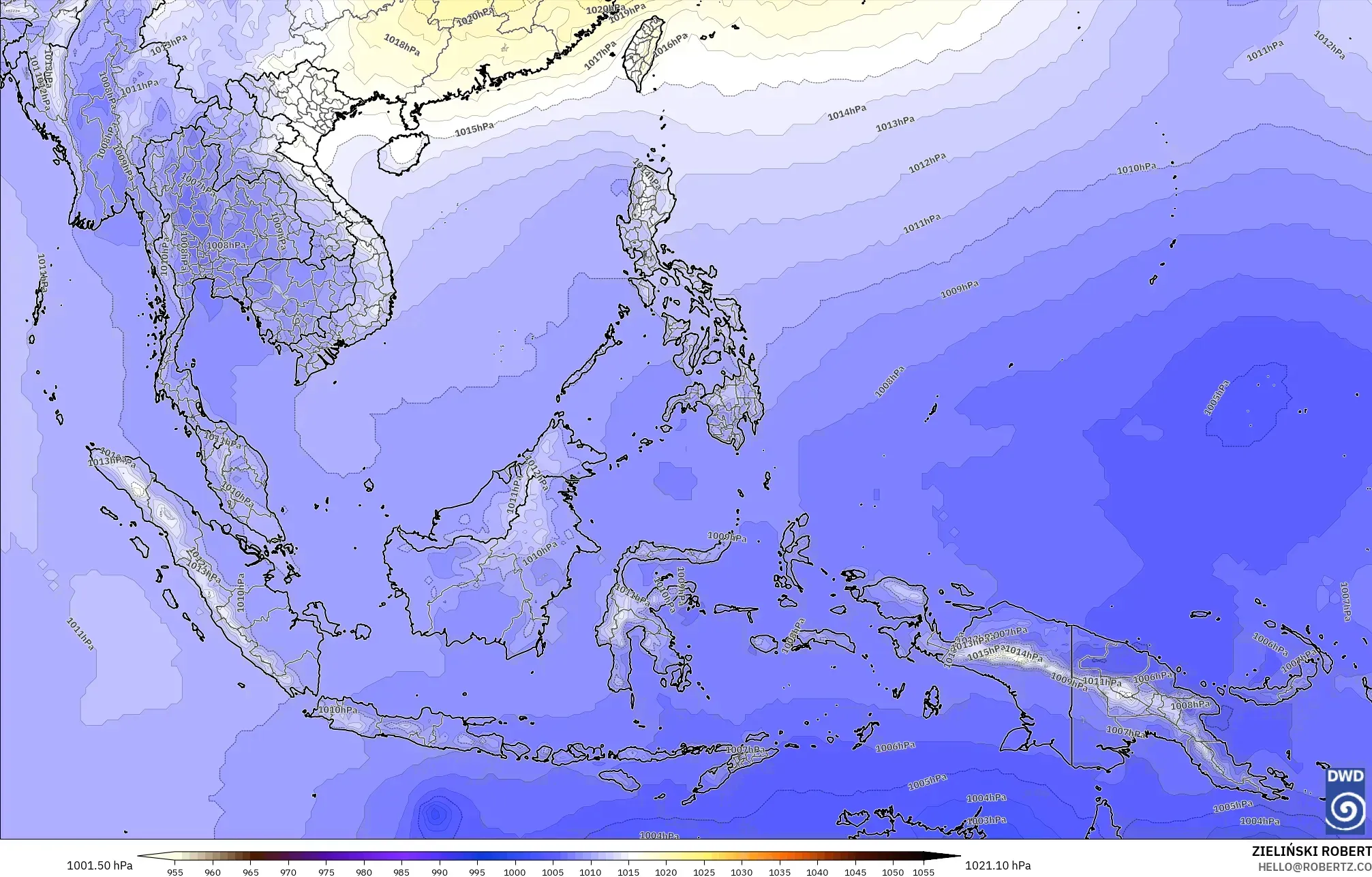 ICON モデル - 東南アジア, 気圧