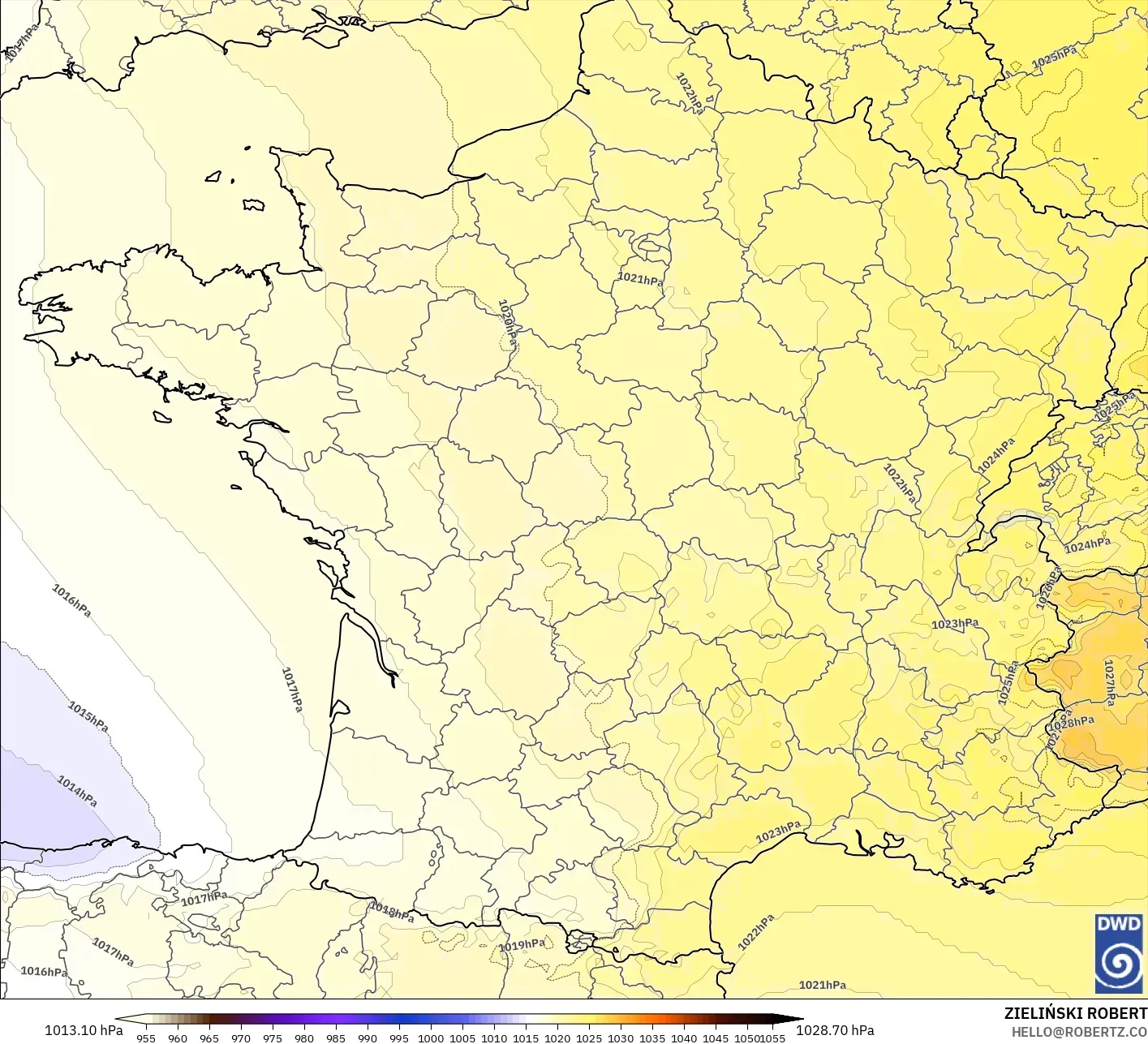 ICON モデル - フランス, 気圧