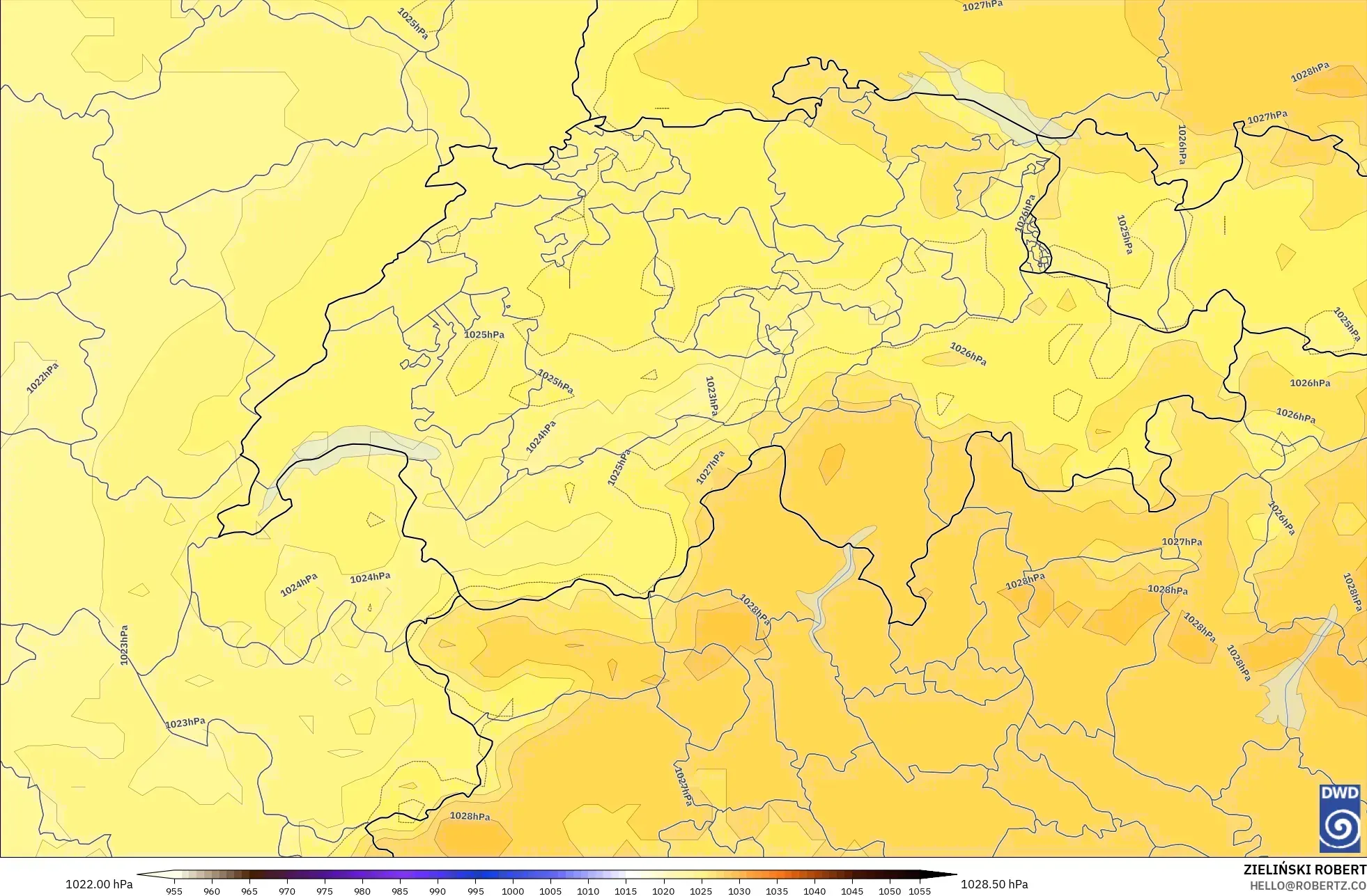 ICON モデル - スイス, 気圧