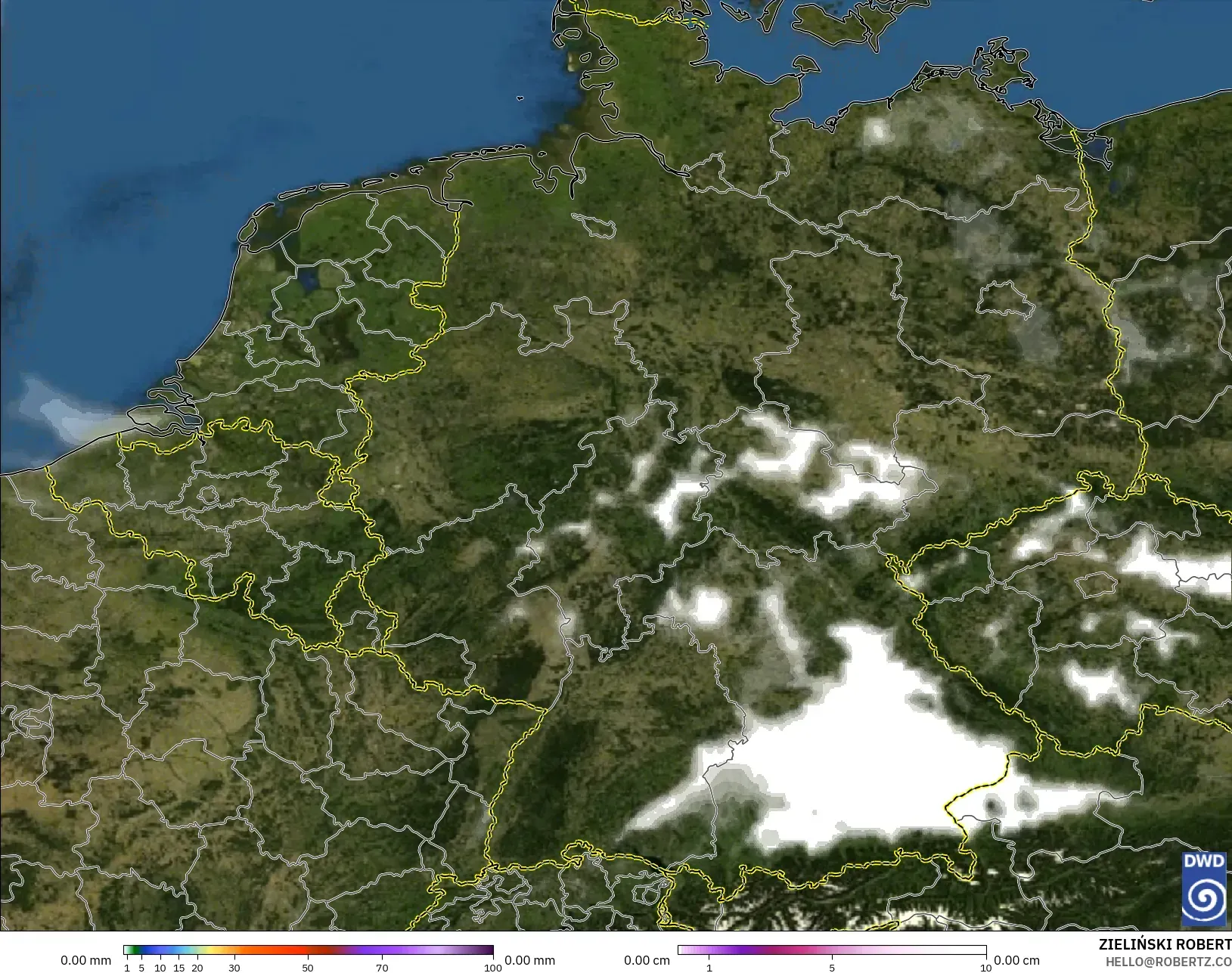 ICON モデル - ドイツ, 降水量、雲、気圧