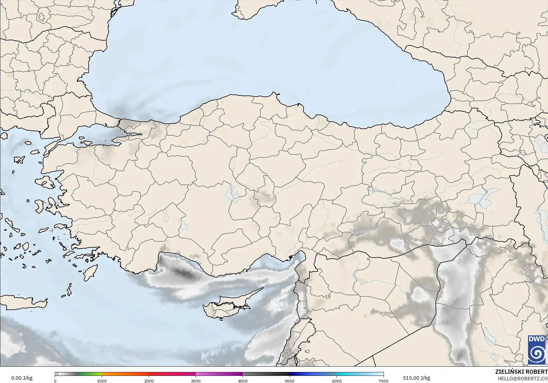 ICON モデル - トルコ, CAPE