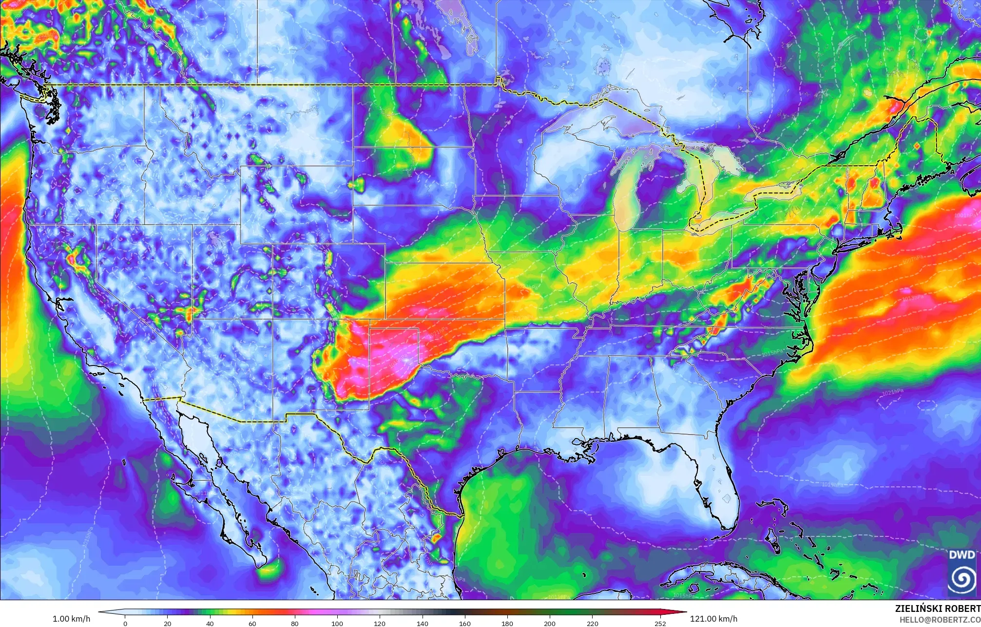 ICON モデル - アメリカ合衆国, 突風