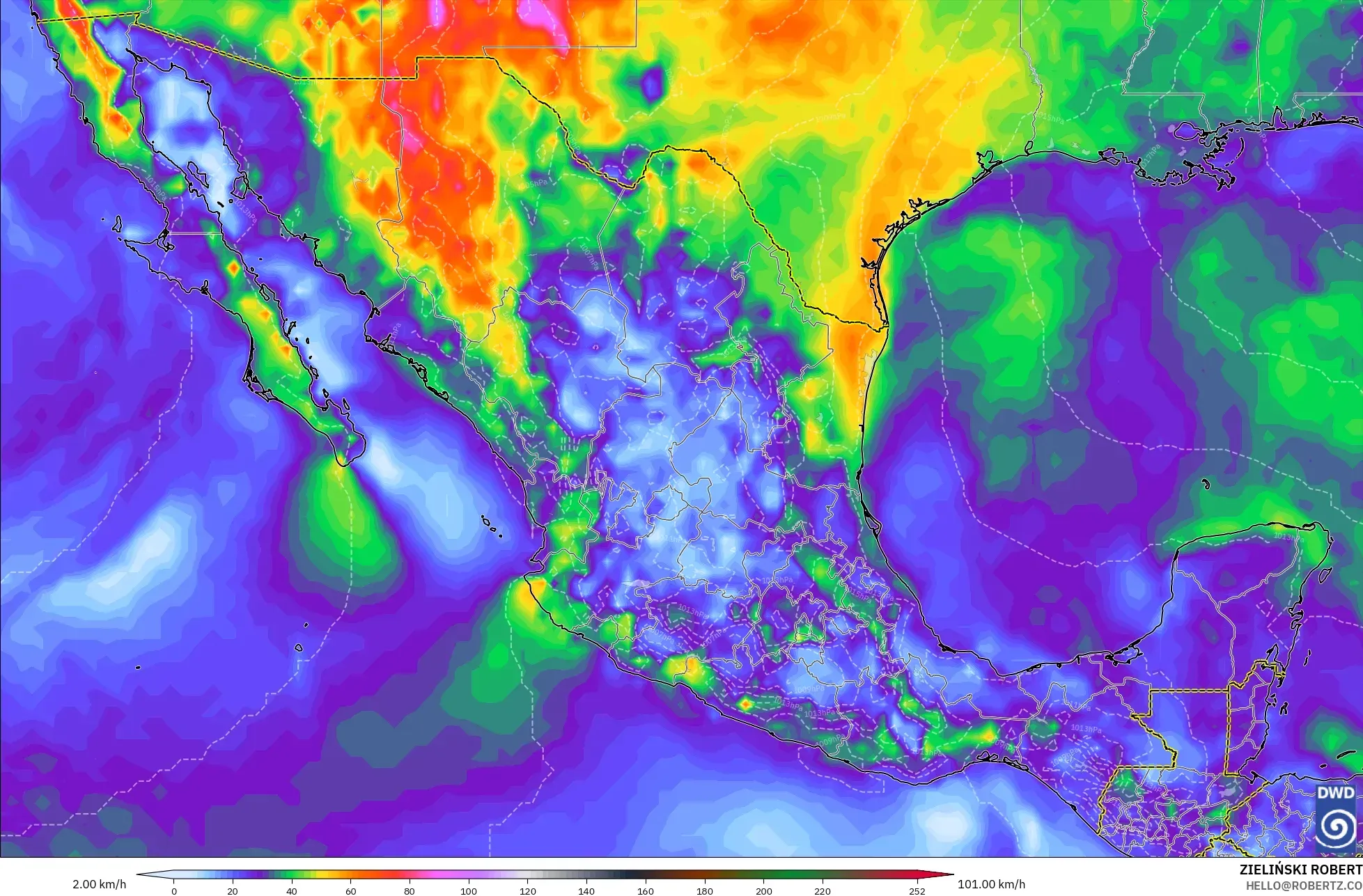 ICON モデル - メキシコ, 突風（最大）