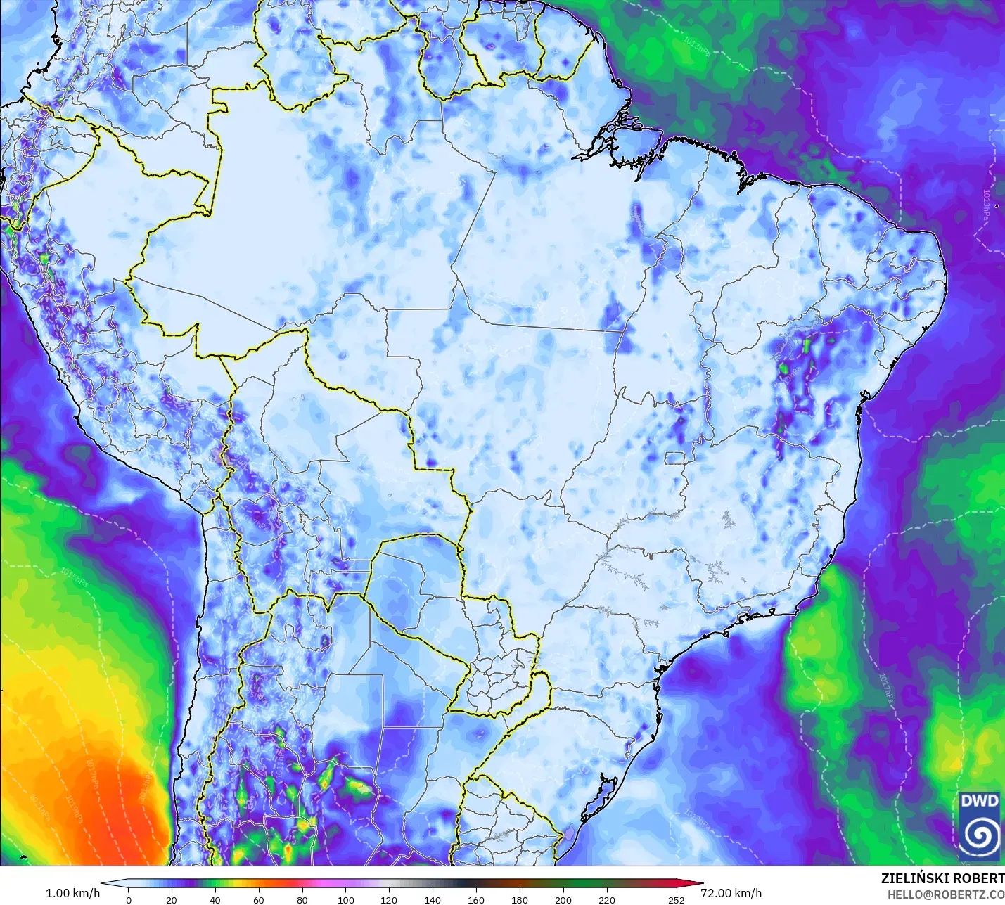ICON モデル - ブラジル, 突風（最大）