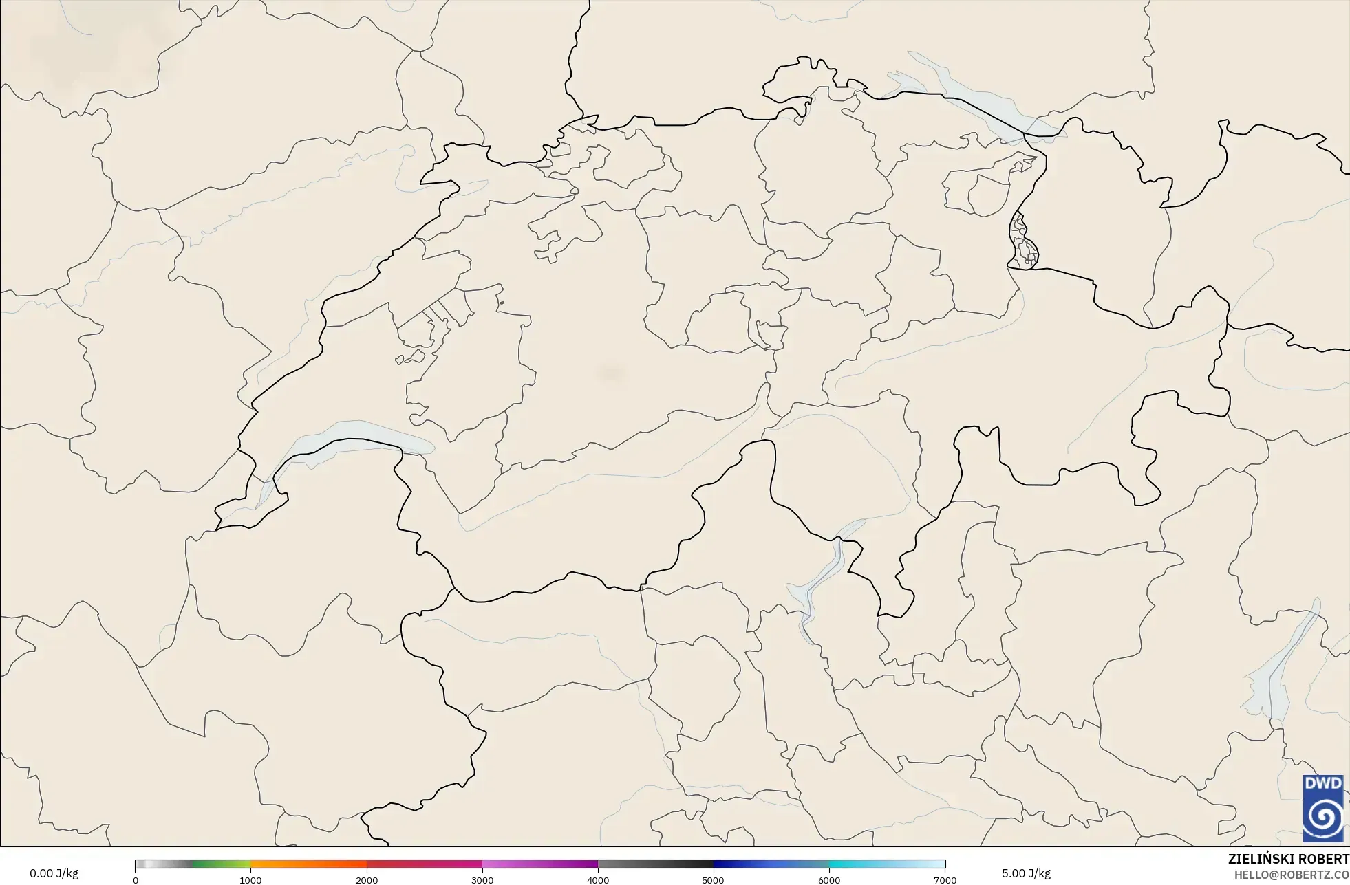 ICON モデル - スイス, CAPE