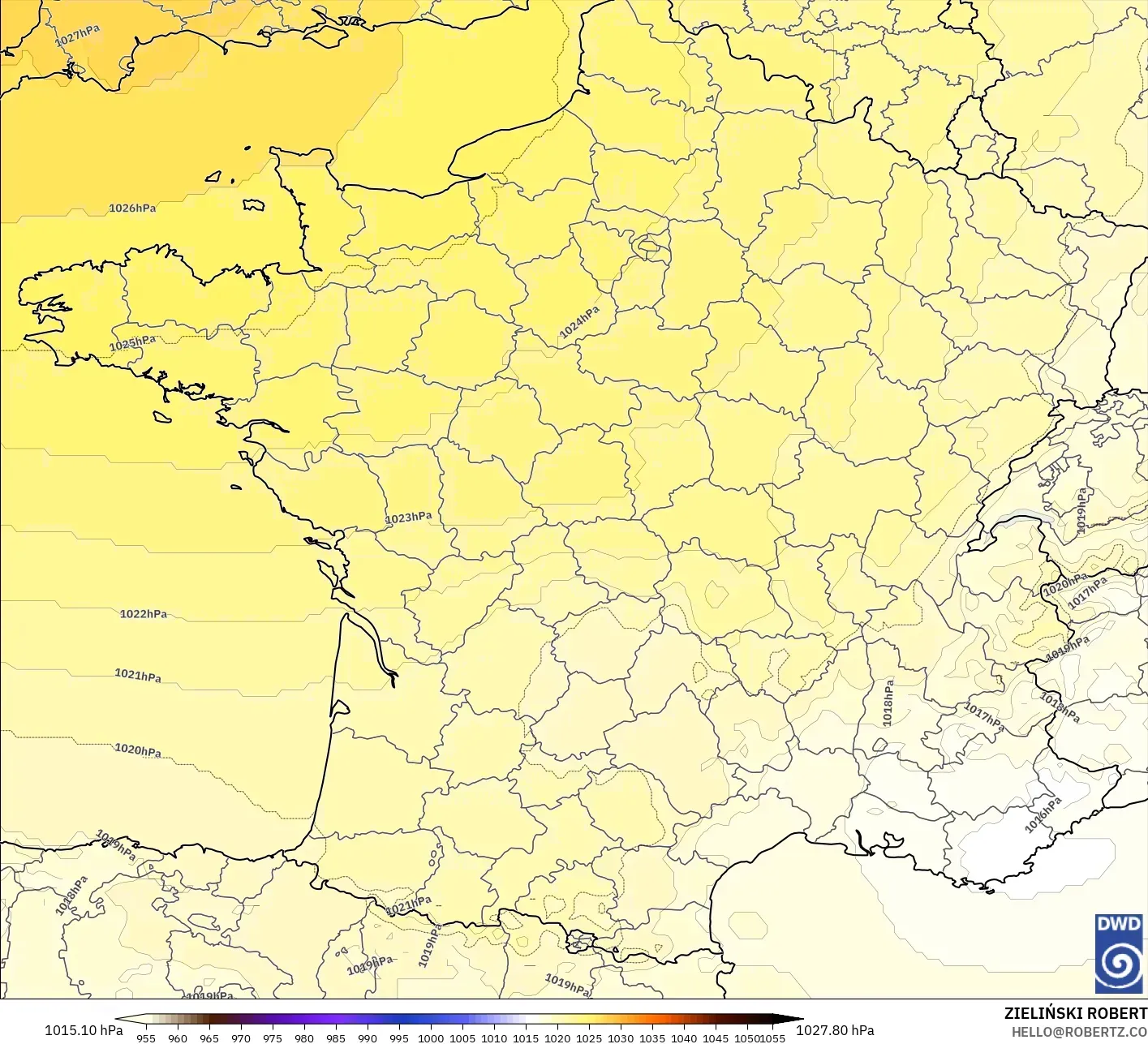 ICON モデル - フランス, 気圧