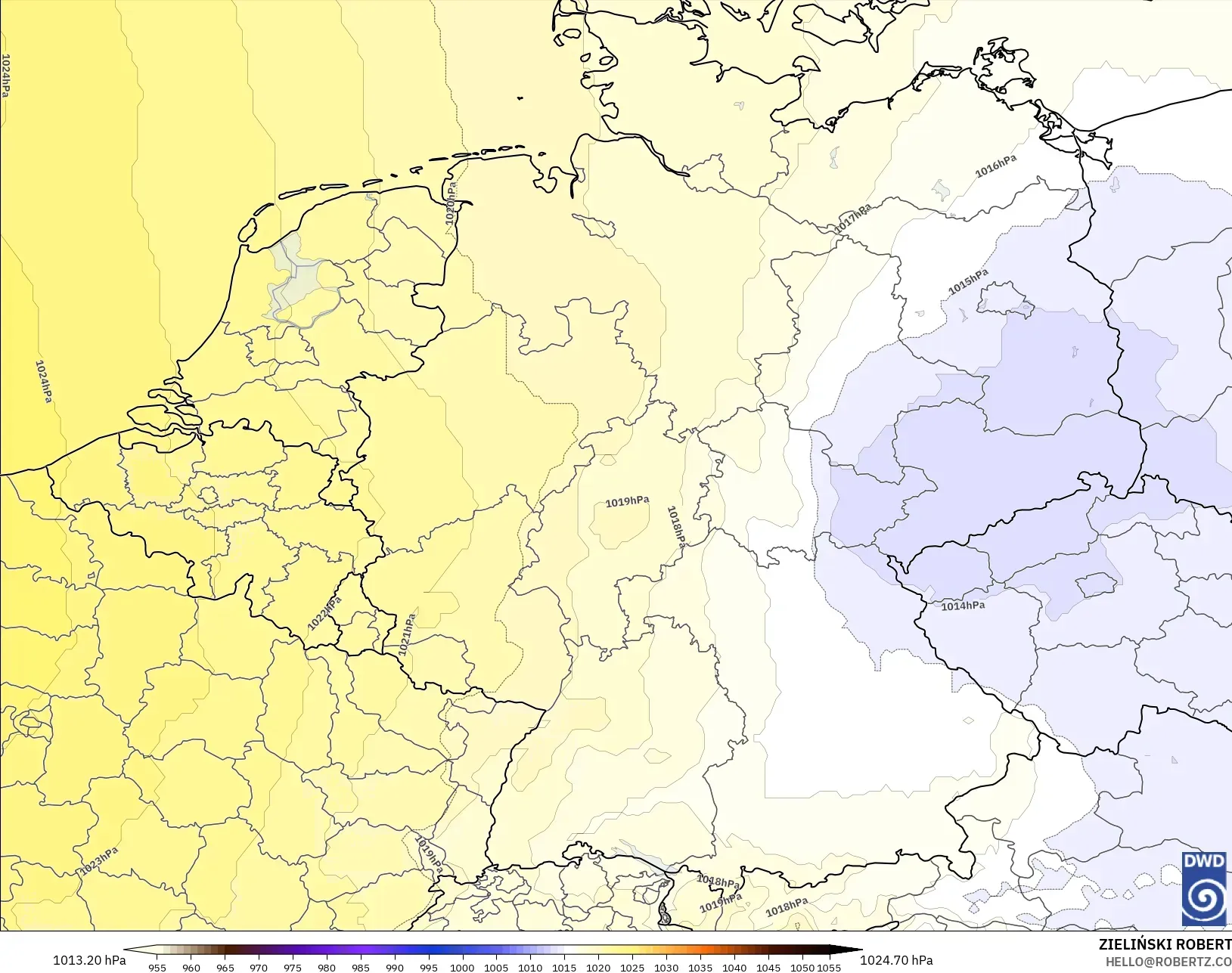 ICON モデル - ドイツ, 気圧