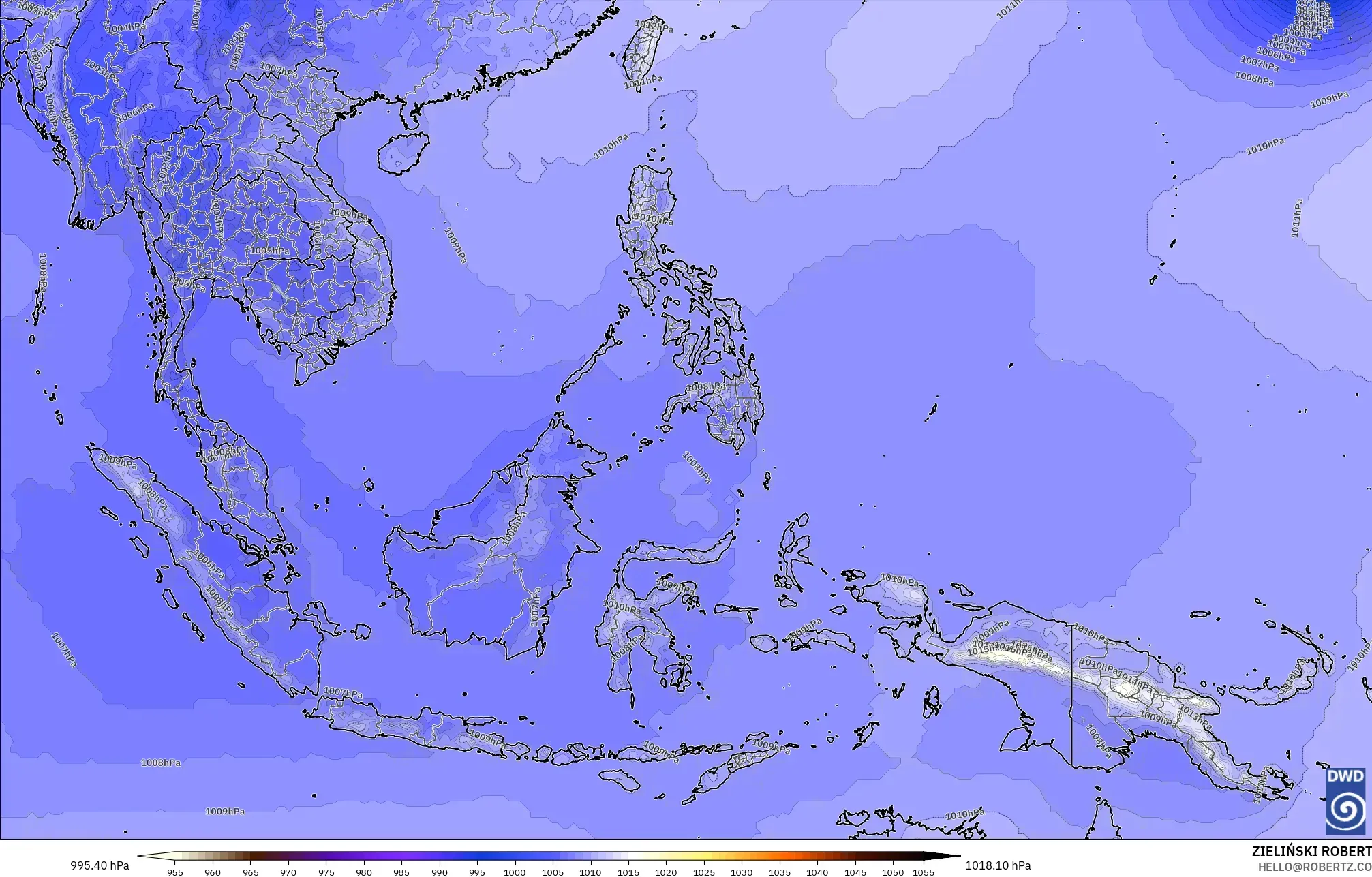 ICON モデル - 東南アジア, 気圧