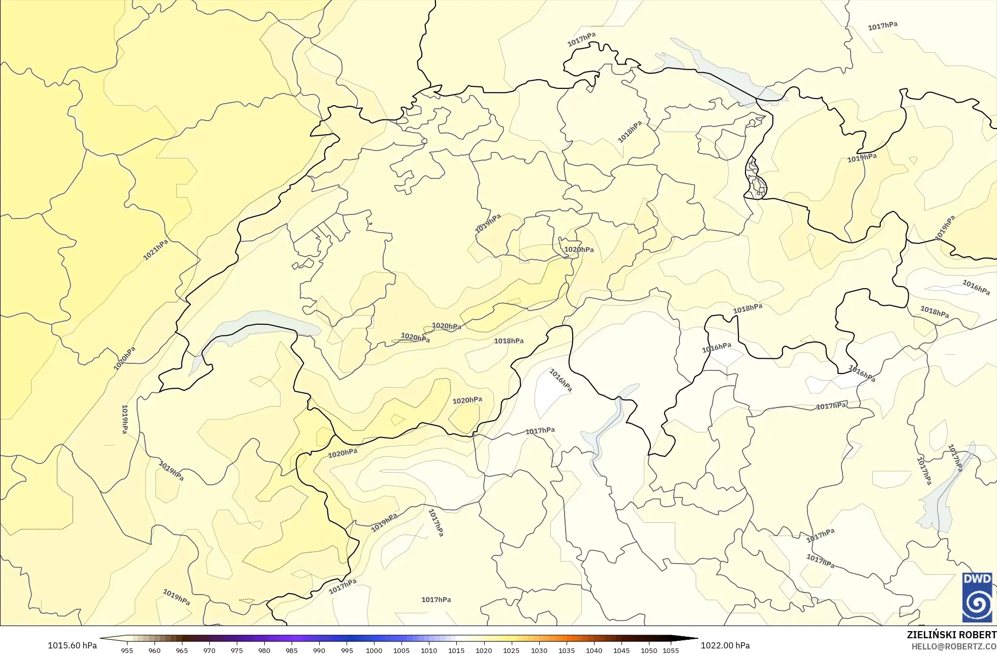 ICON モデル - スイス, 気圧