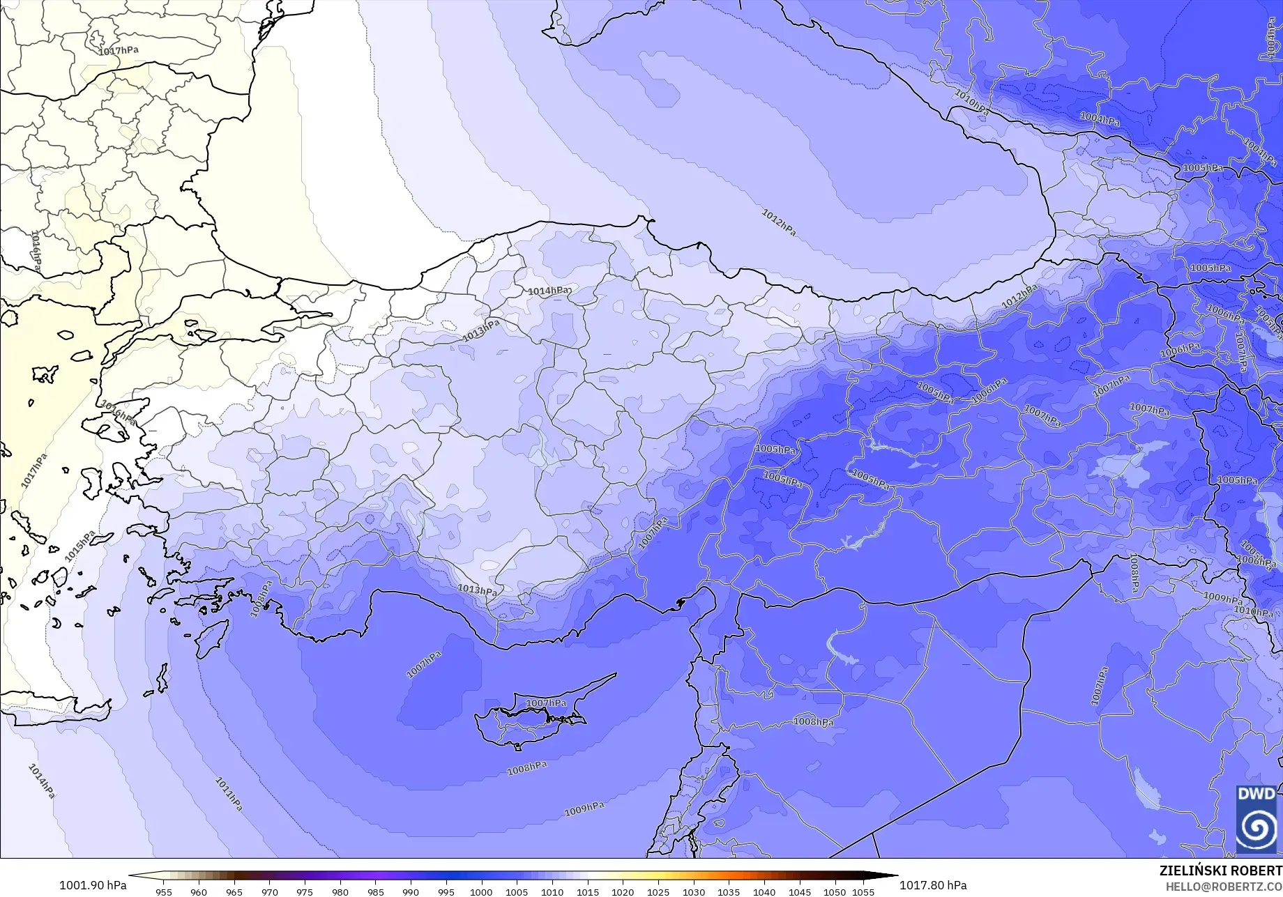 ICON モデル - トルコ, 気圧