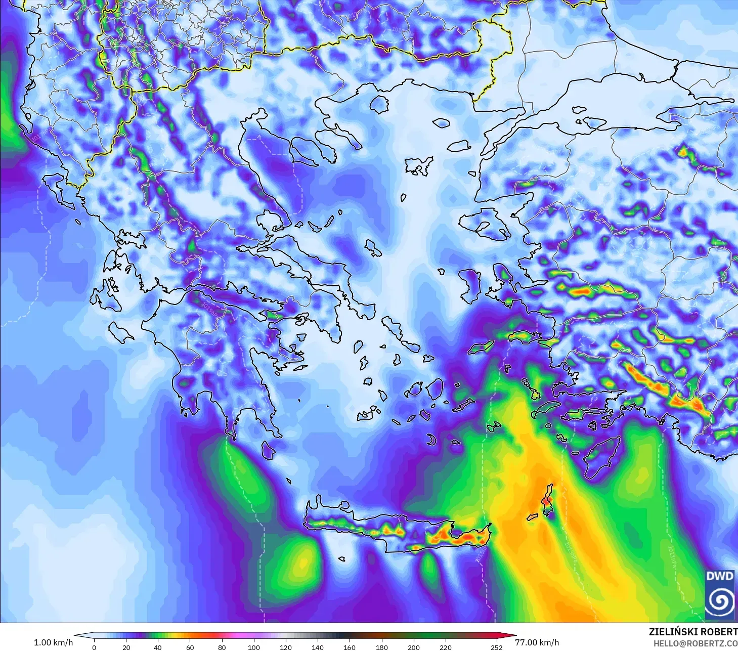 ICON モデル - ギリシャ, 突風