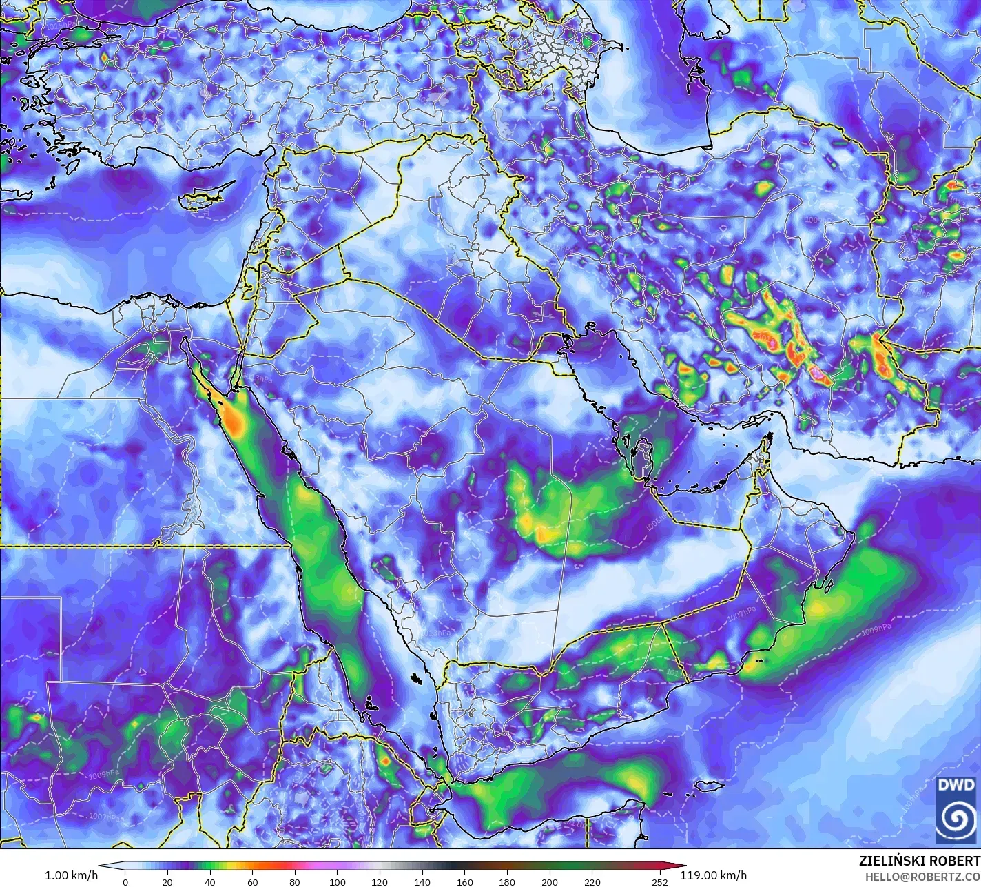 ICON モデル - 中東, 突風
