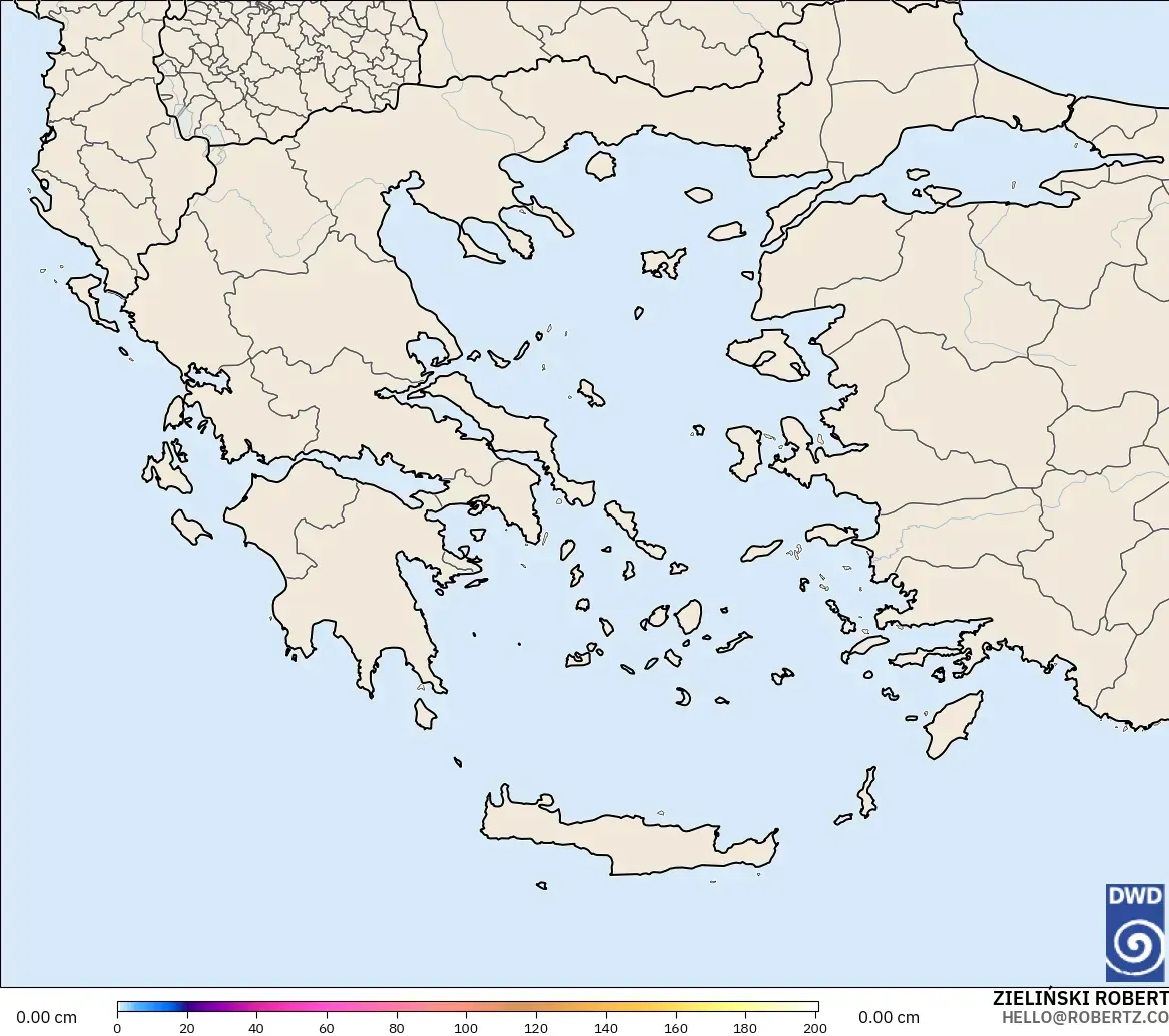 ICON モデル - ギリシャ, 積雪深